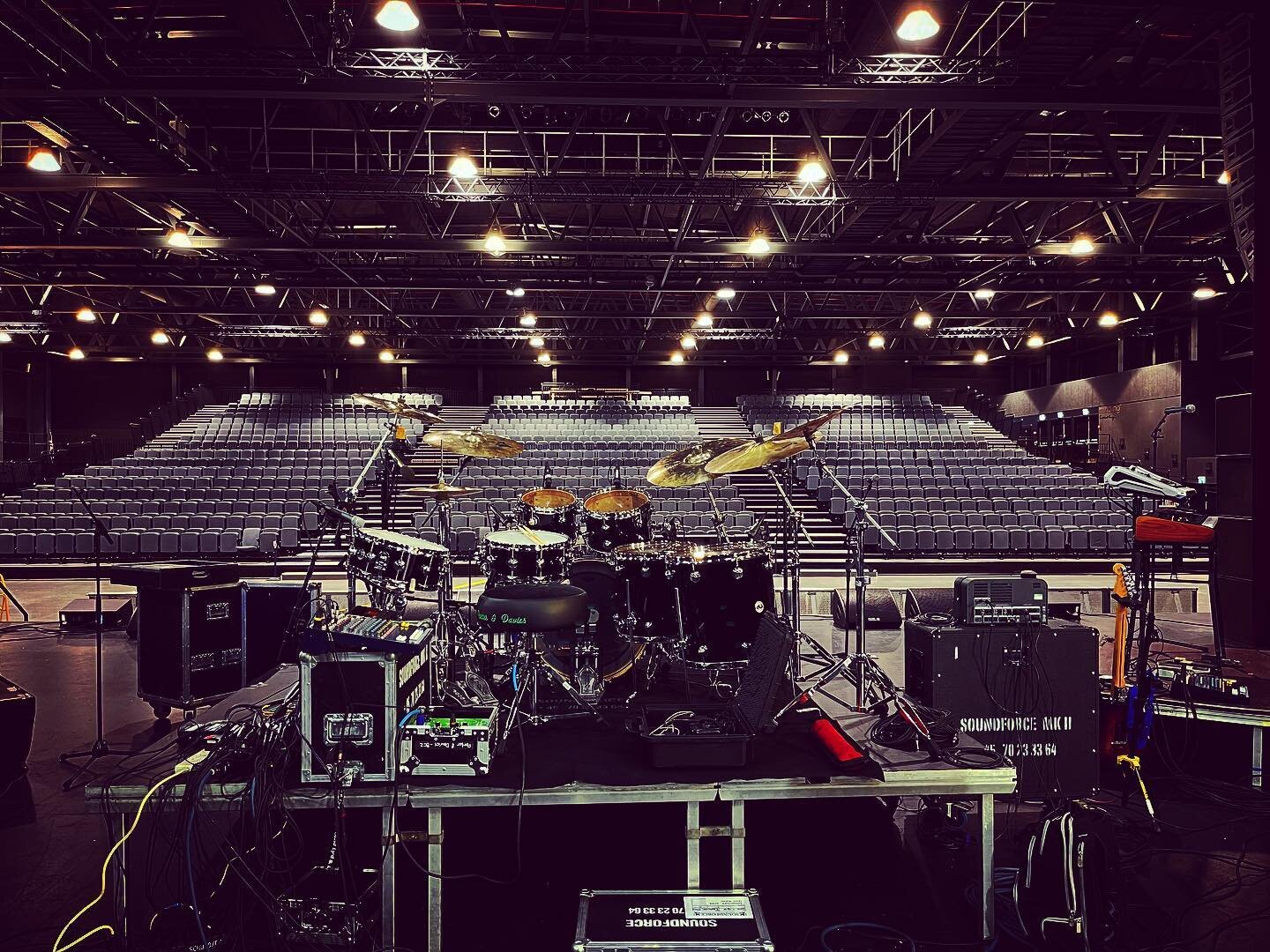 Soundcheck in Denmark for Paul Young, Katrina and Boney M 🥁#drums #drummer #livemusic