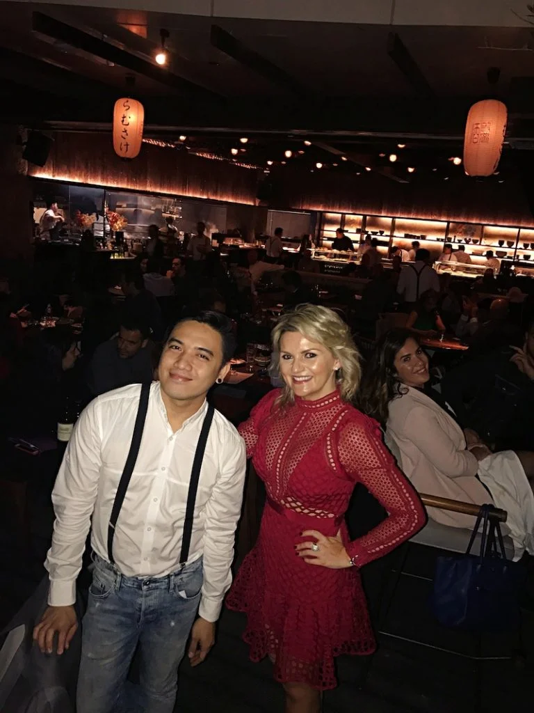 Striking a pose with superstar server Daryl