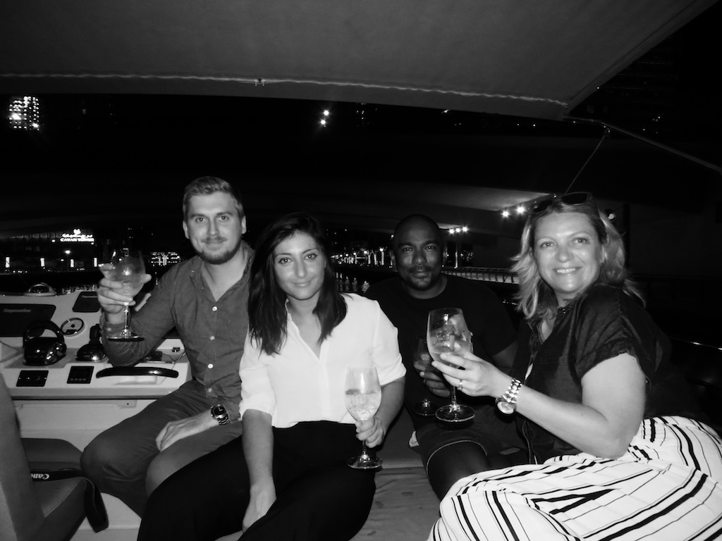 Matthew Cunliffe from Globaleye, Eleonora Caso from Cuvee3, Al Gounder, Charlotte Turner
