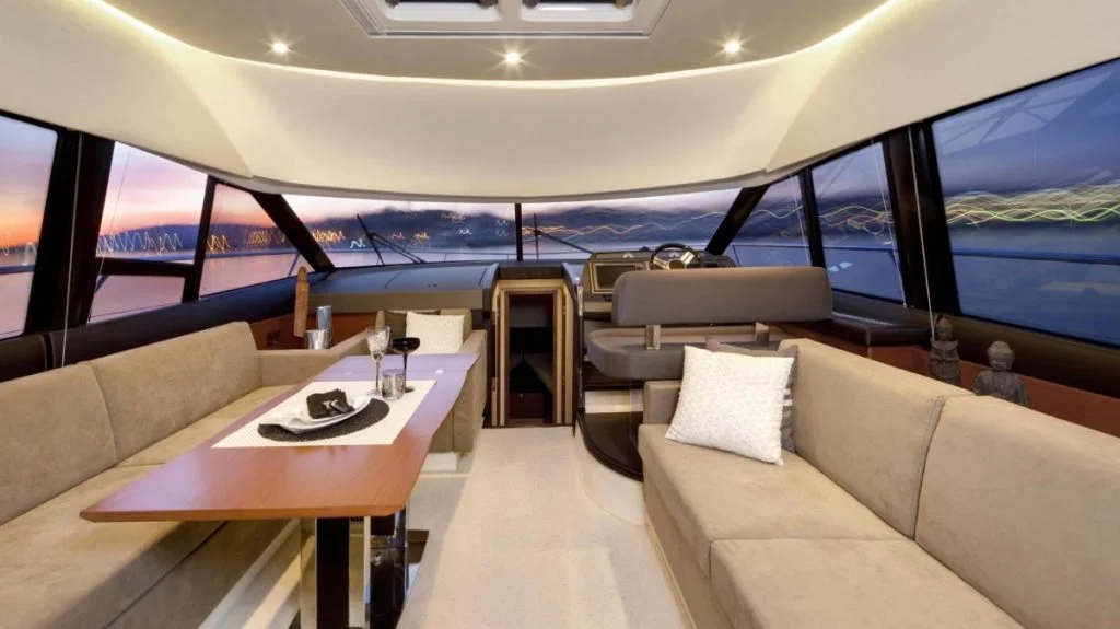Seating in the yacht