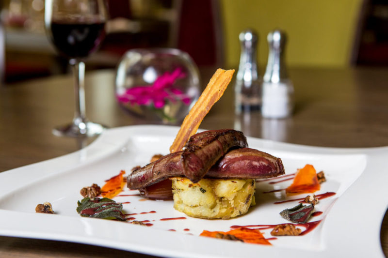One of the delicious dishes you’ll find at Squires. (Photo credit: Bedford Lodge)