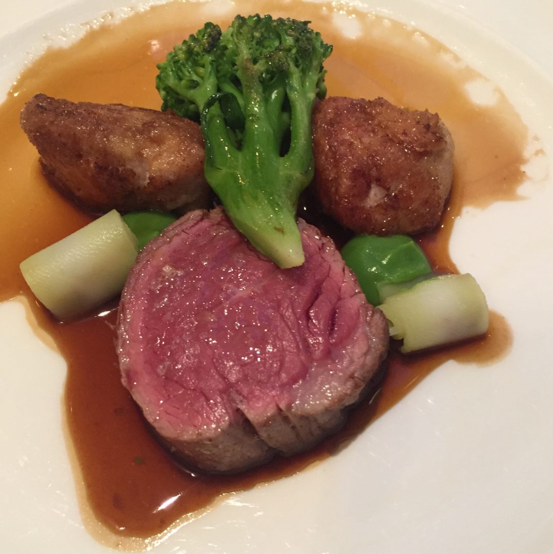 Fillet of Shropshire Rose Veal With Sweetbread, Broccoli, Jersey Royal Potatoes
