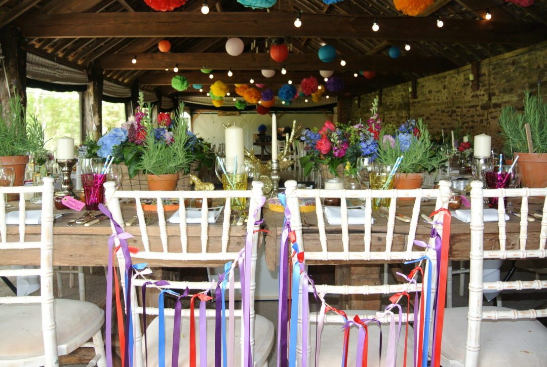 The set up for a fun and fab wedding