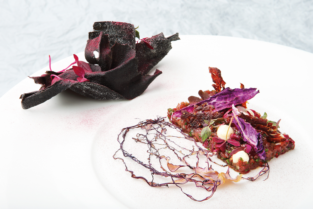 Ostrich, Red Cabbage, Sorrel