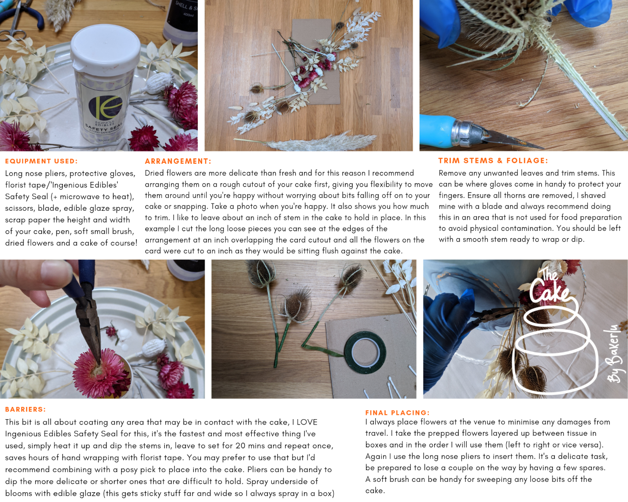 How To Put Dried Flowers On A Cake — Bakerlu Bespoke Cakes Midlands