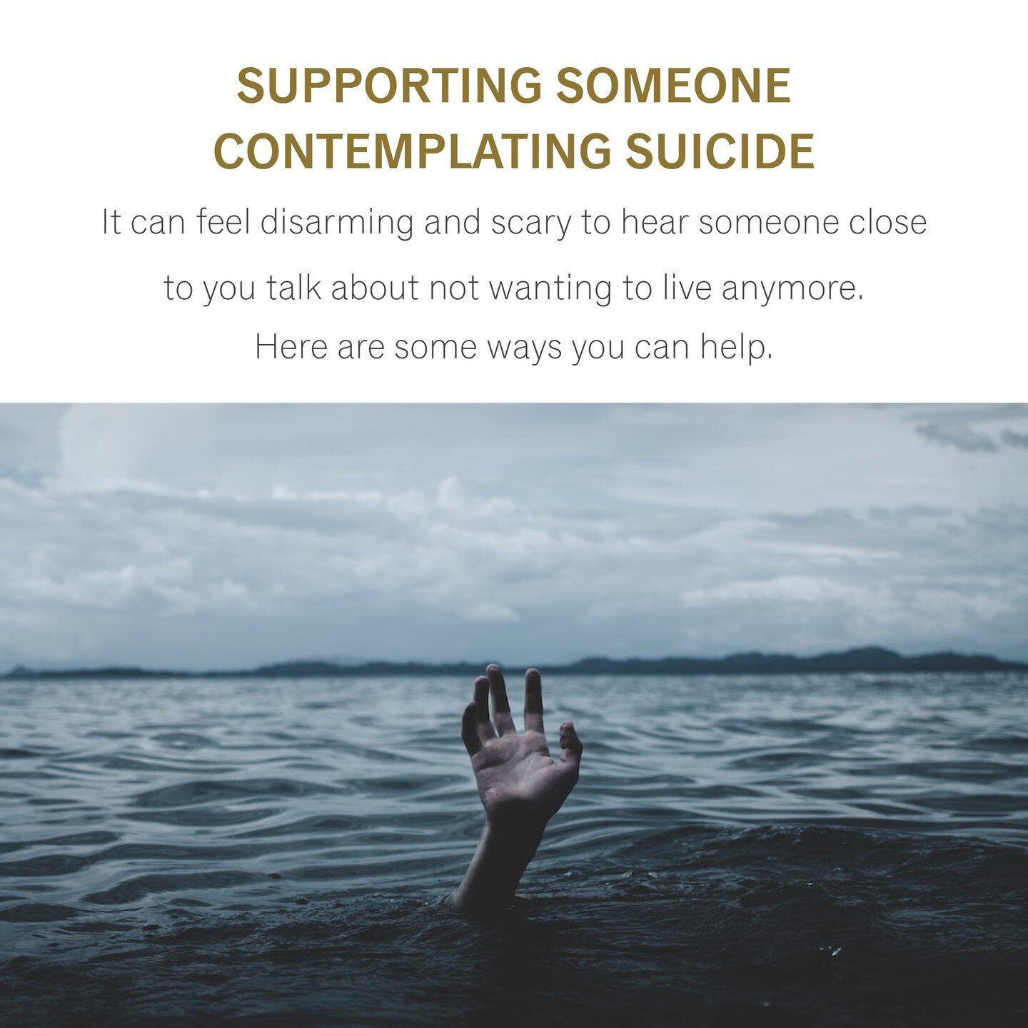 When someone you know and love is struggling with suicidal thoughts or plans, it can be really tough to know how to cope. Here are some things to think about.

#suicideprevention #mentalhealth #counseling #therapy #tindrumtherapy #support