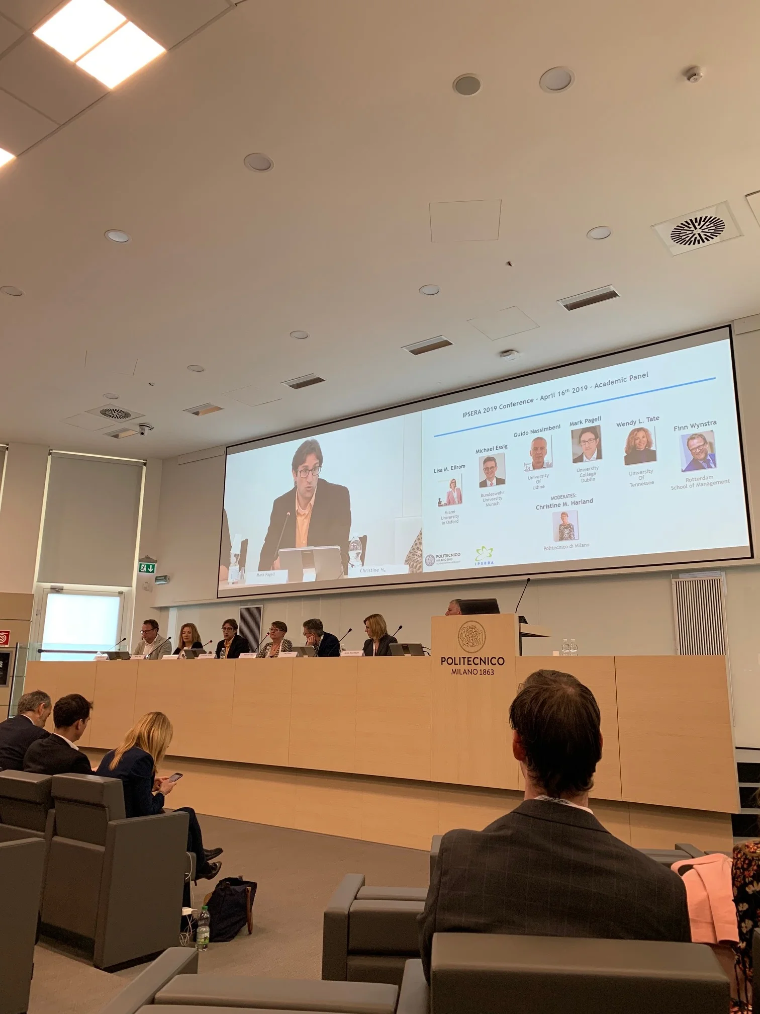 Mark Pagell took part in the Academic Keynote Panel - The future of P&SM – Christine Harland moderated Lisa Ellram, Michael Essig, Guido Nassimbeni, Mark Pagell, Wendy Tate, Finn Wynstra