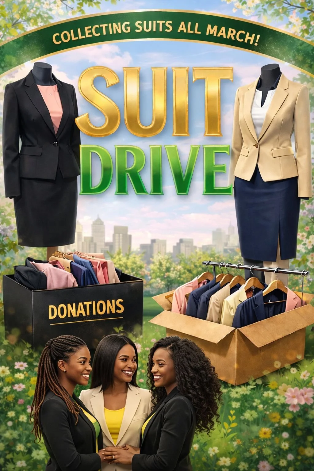 SUIT DRIVE: Donations to Women in Distress 