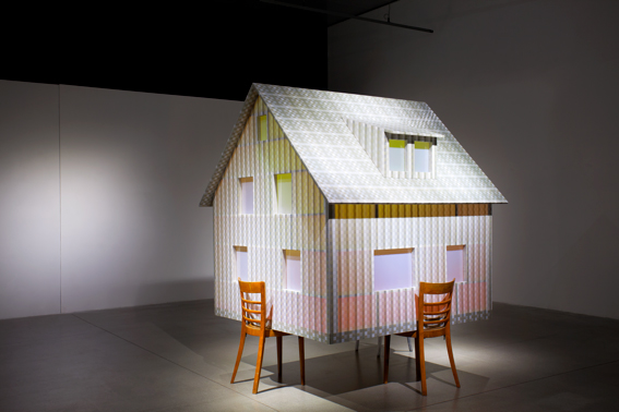  mau mau, 2015, wood, PVC, acrylic glass, 235 x 160 x 190 cm, Museum for Contemporary Art, Zagreb 