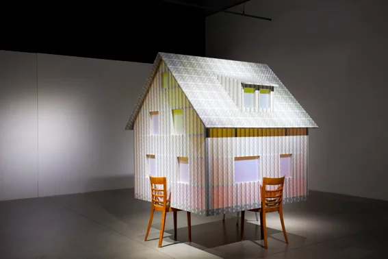 mau mau, 2015, wood, PVC, acrylic glass, 235 x 160 x 190 cm, Museum for Contemporary Art, Zagreb