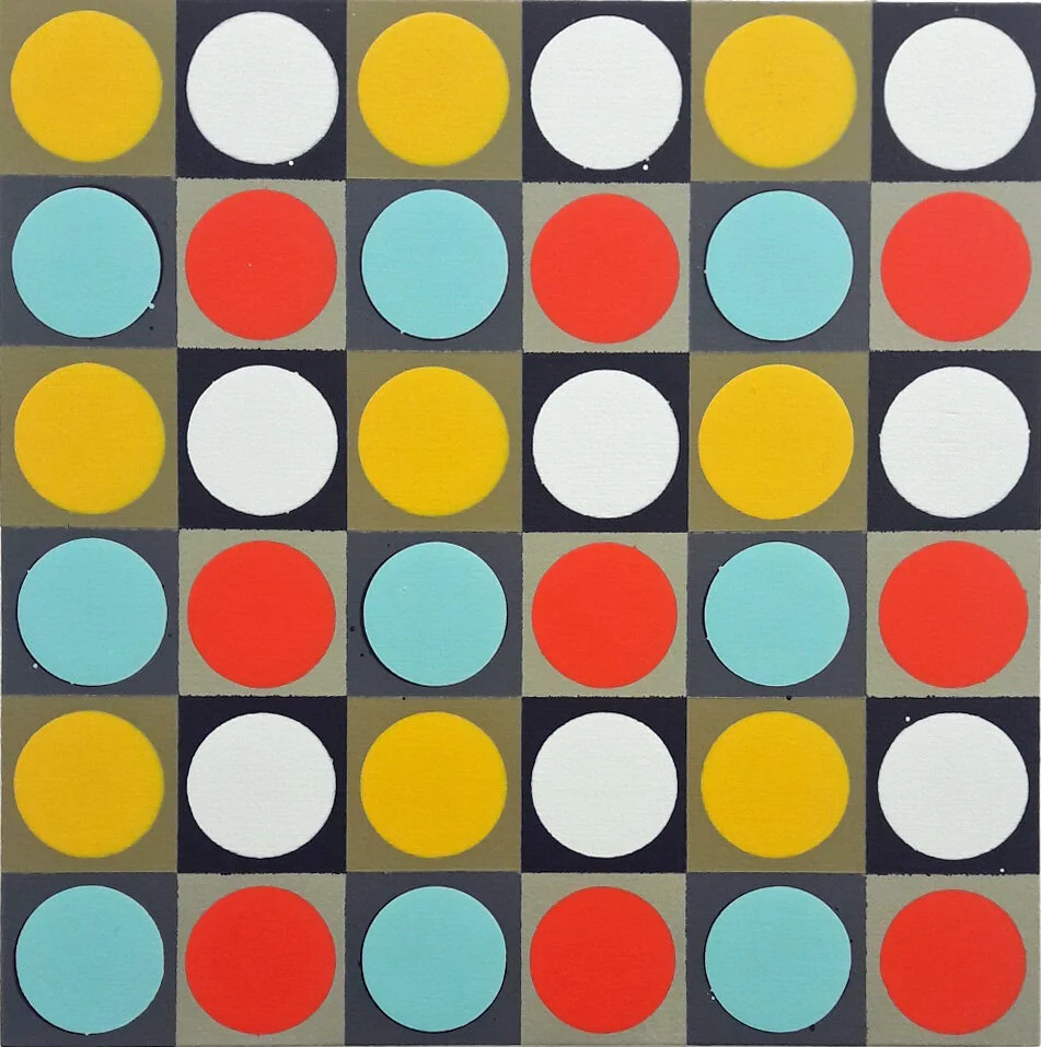 o.T., 2018, Acryl auf Holz, 30 x 30 cm