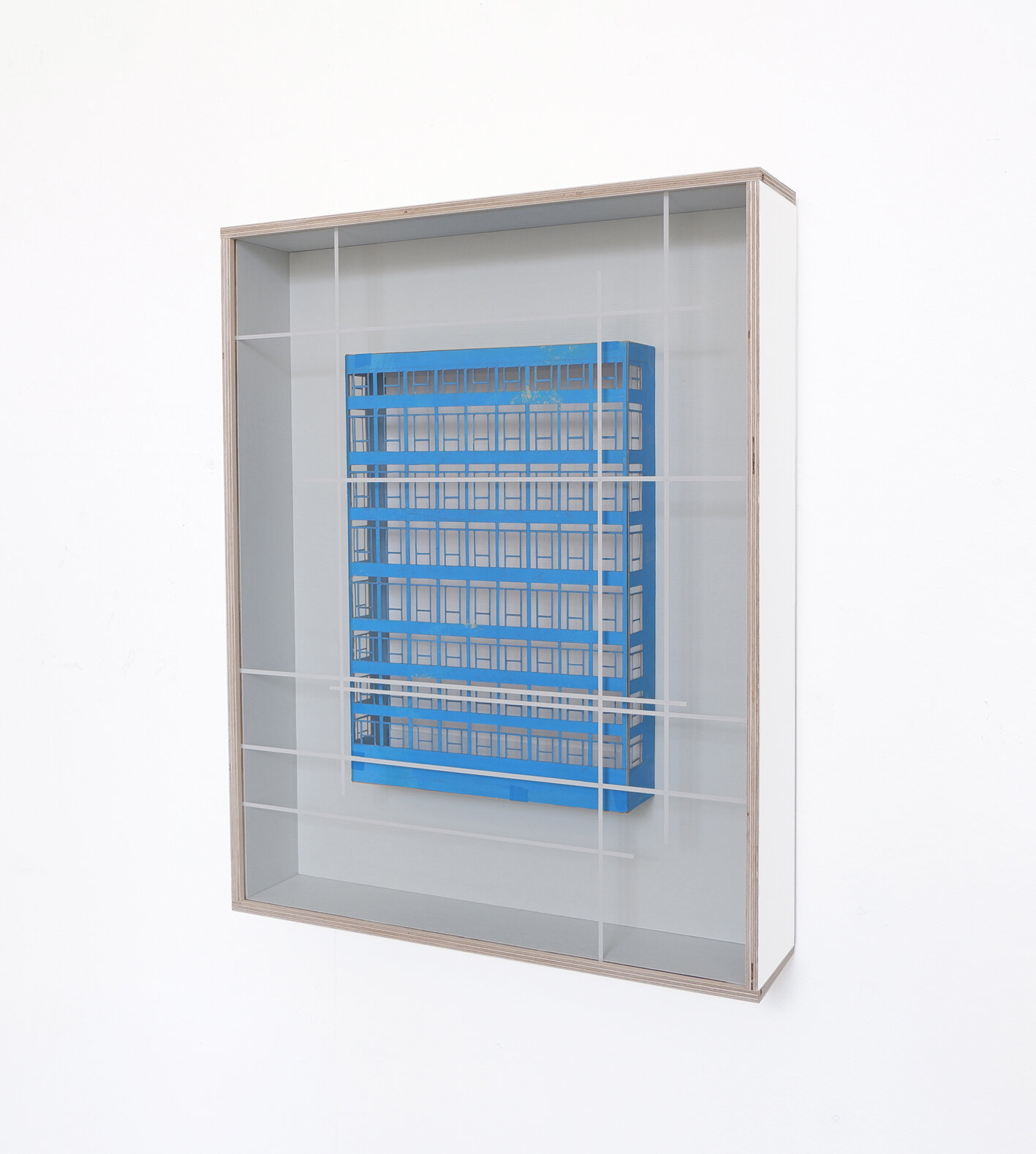  Die Fehlbarkeit der Einsichten BR, 2019,  Holz, Karton, Acrylglas, Farbe, 56 x 44 x 10 cm 