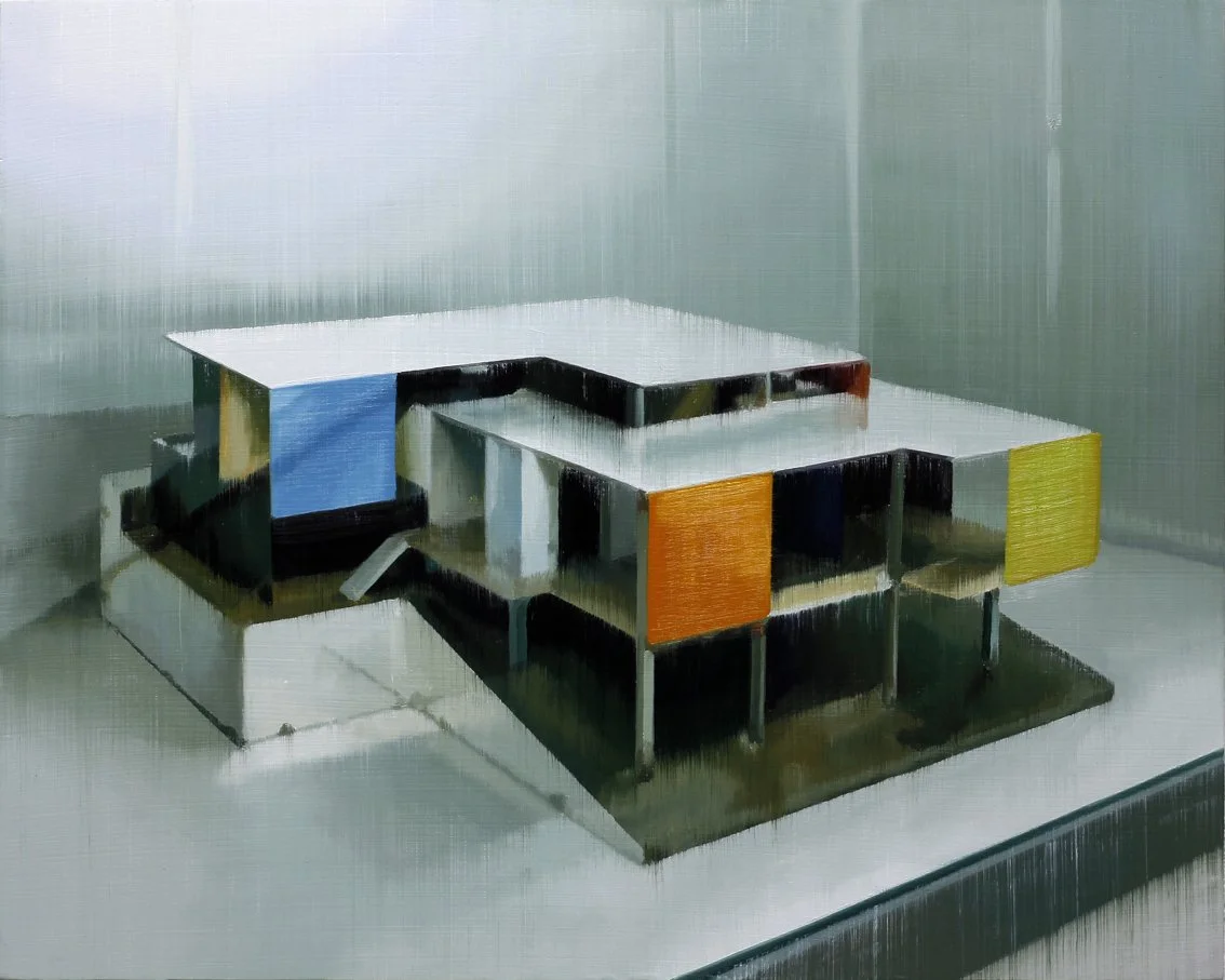 Model, 2024, oil on wood, 42 x 52,5 cm
