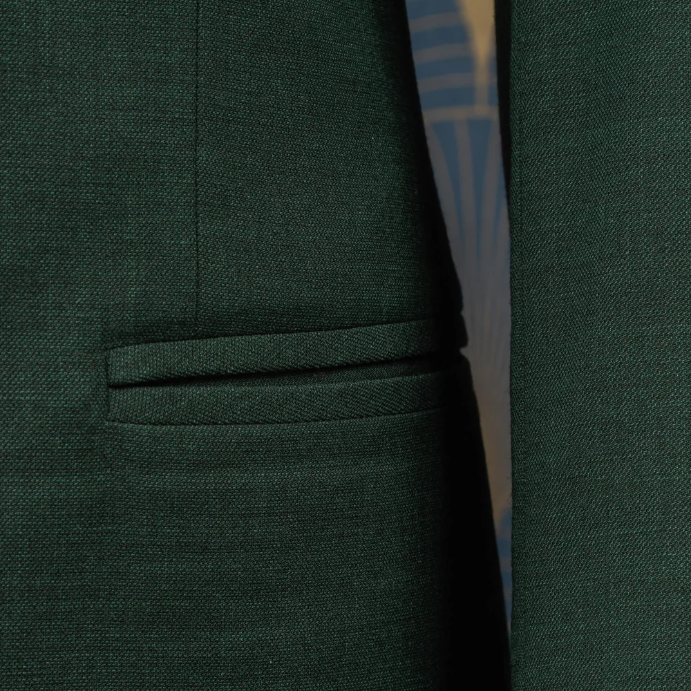 Trouwpak+3+Delig+Saffier+Groen+Merino+Wol+met+Light+Sand+Herringbone+Tweed+Gilet 15.jpg