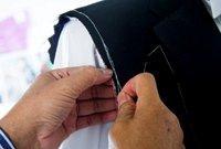 5. The Baste: When individual parts of the coat (jacket) are sewn together ready for the first fitting.