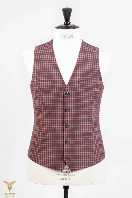 HISDERN Gilet voor heren, formeel, voor bruiloft, feest, van katoen, effen, L