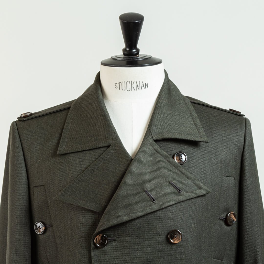 Bespoke Trench Coat Forrest Green Cavalry Twill