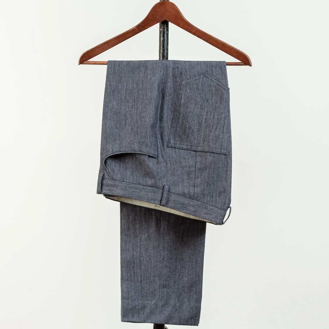 Jeans Broek Op Maat Midnight Navy Drill