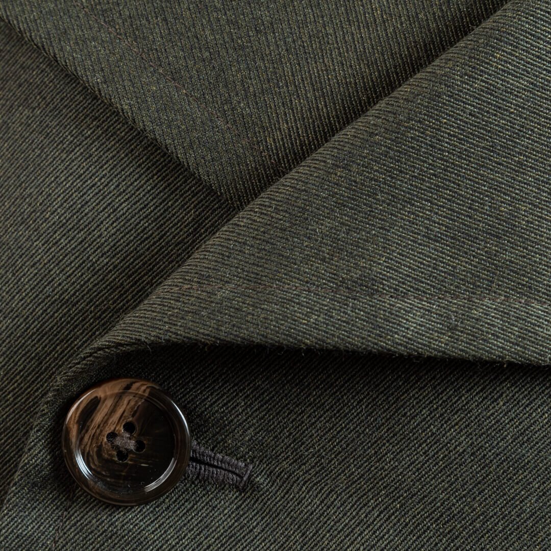 Bespoke Trench Coat Forest Green Cavalry Twill