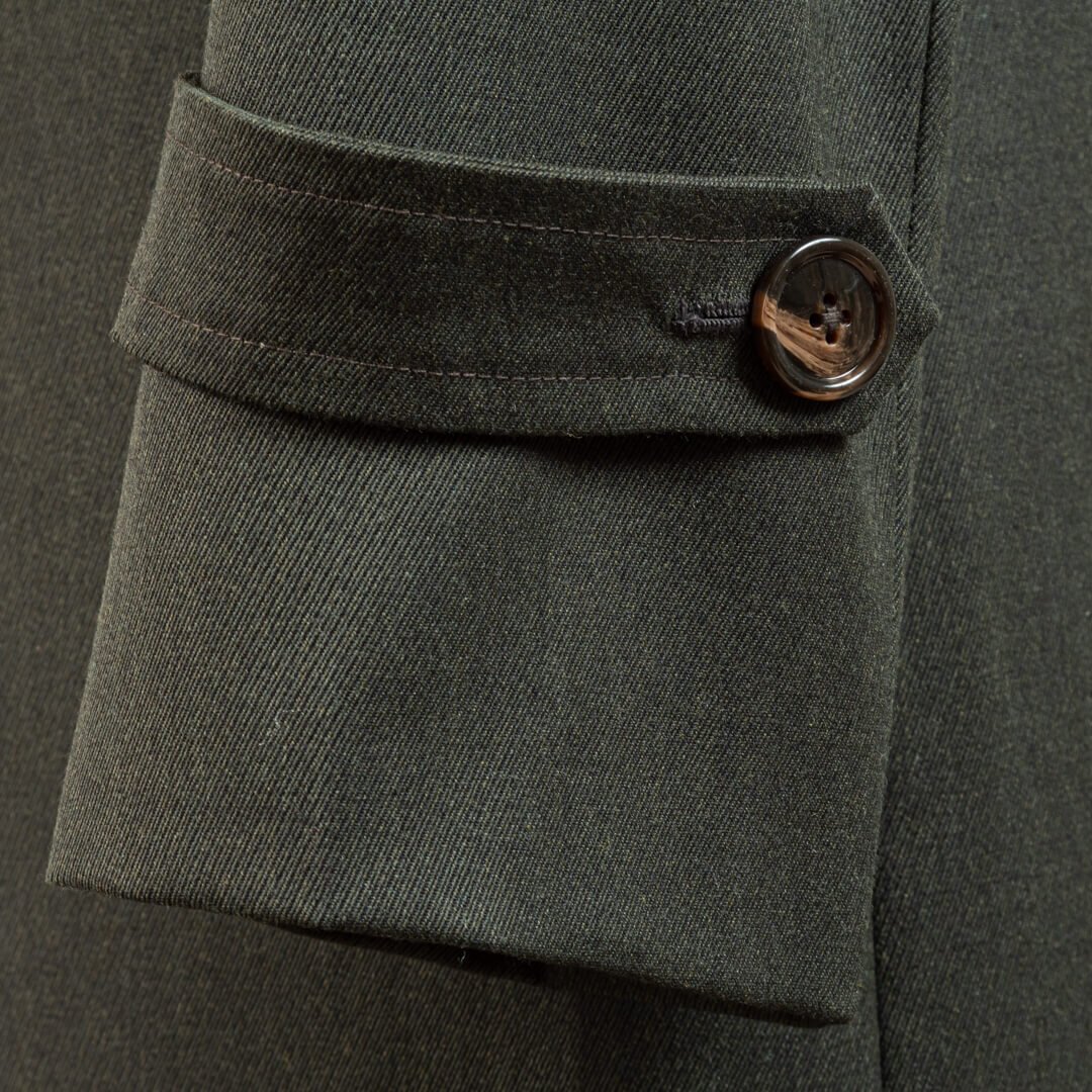 Bespoke Trench Coat Forest Green Cavalry Twill