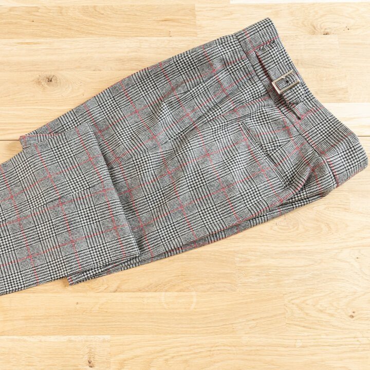 Flannel broek met Gurkha band/ sluiting