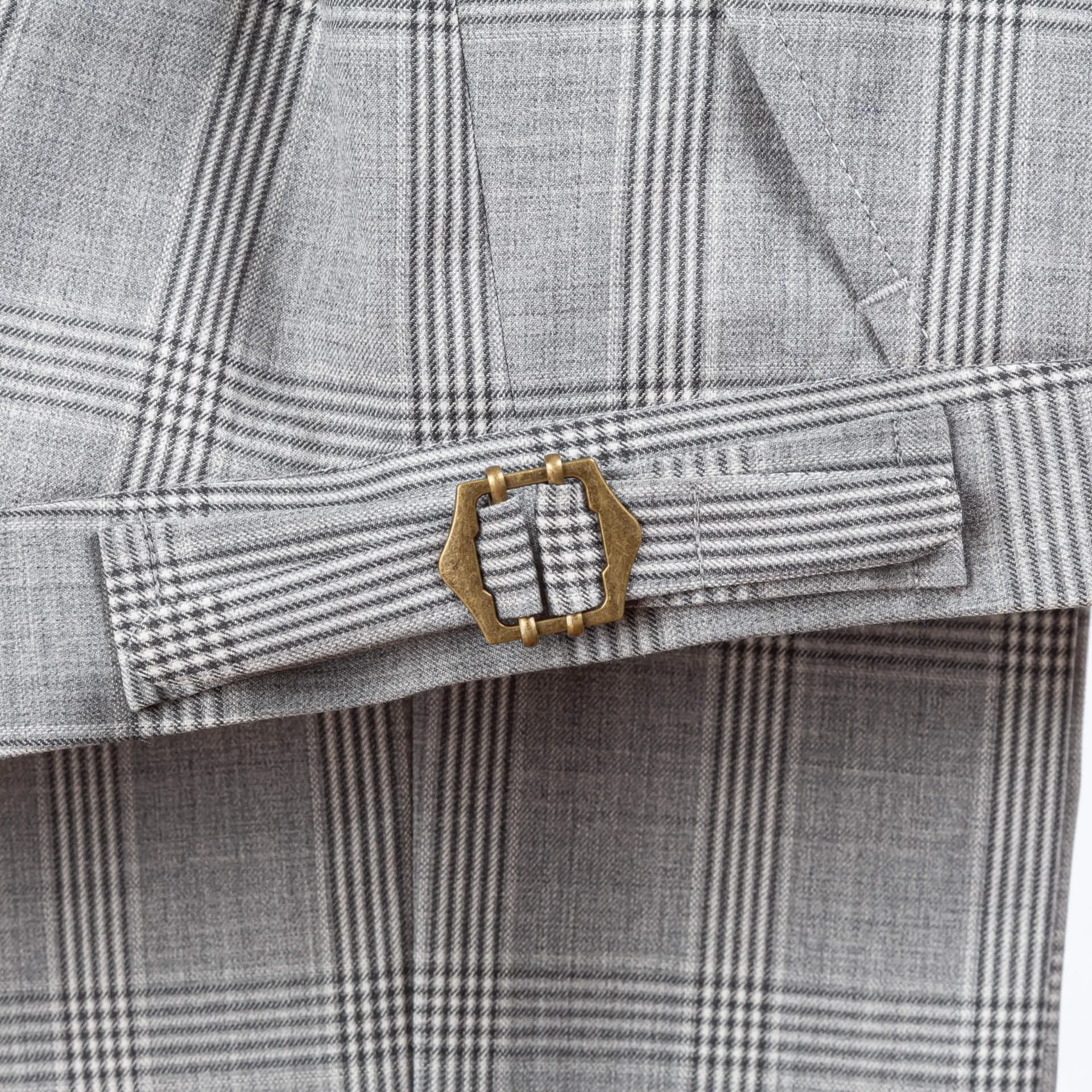 Macro-opname van antiek messing side adjuster gesp