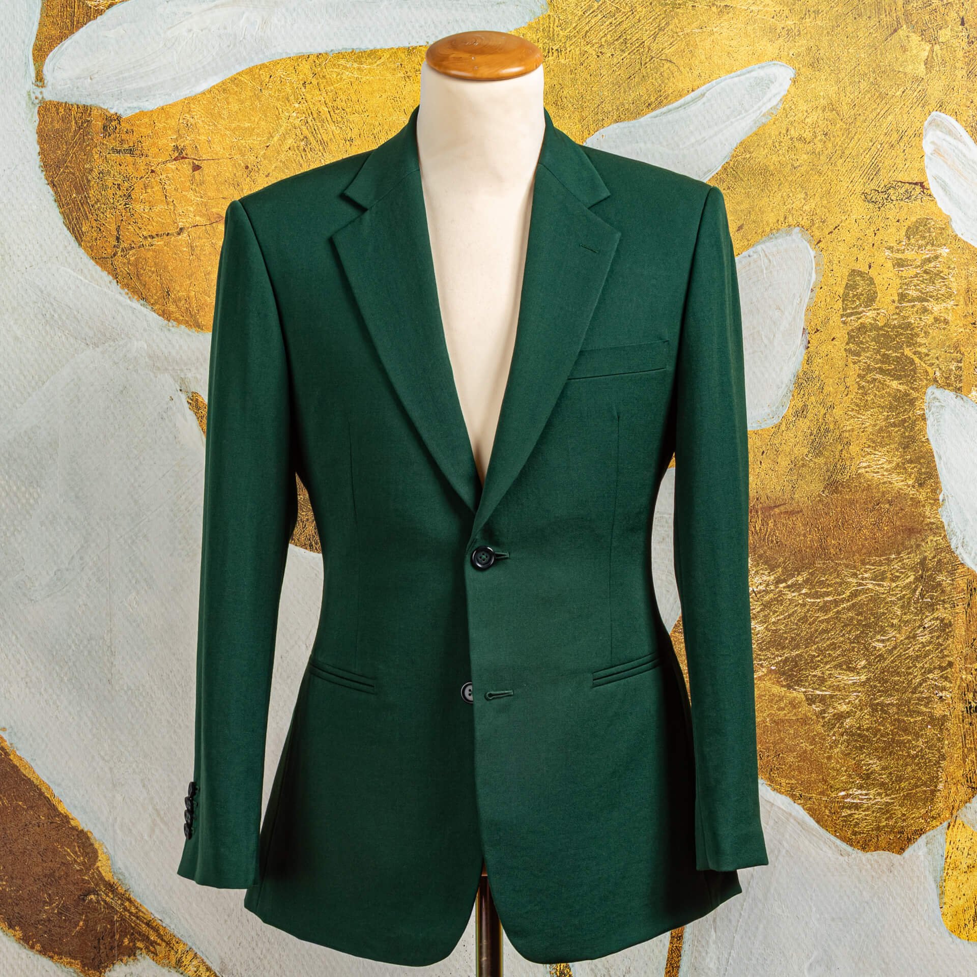 Groen maatpak voor bruiloft en daarna - Merino wol