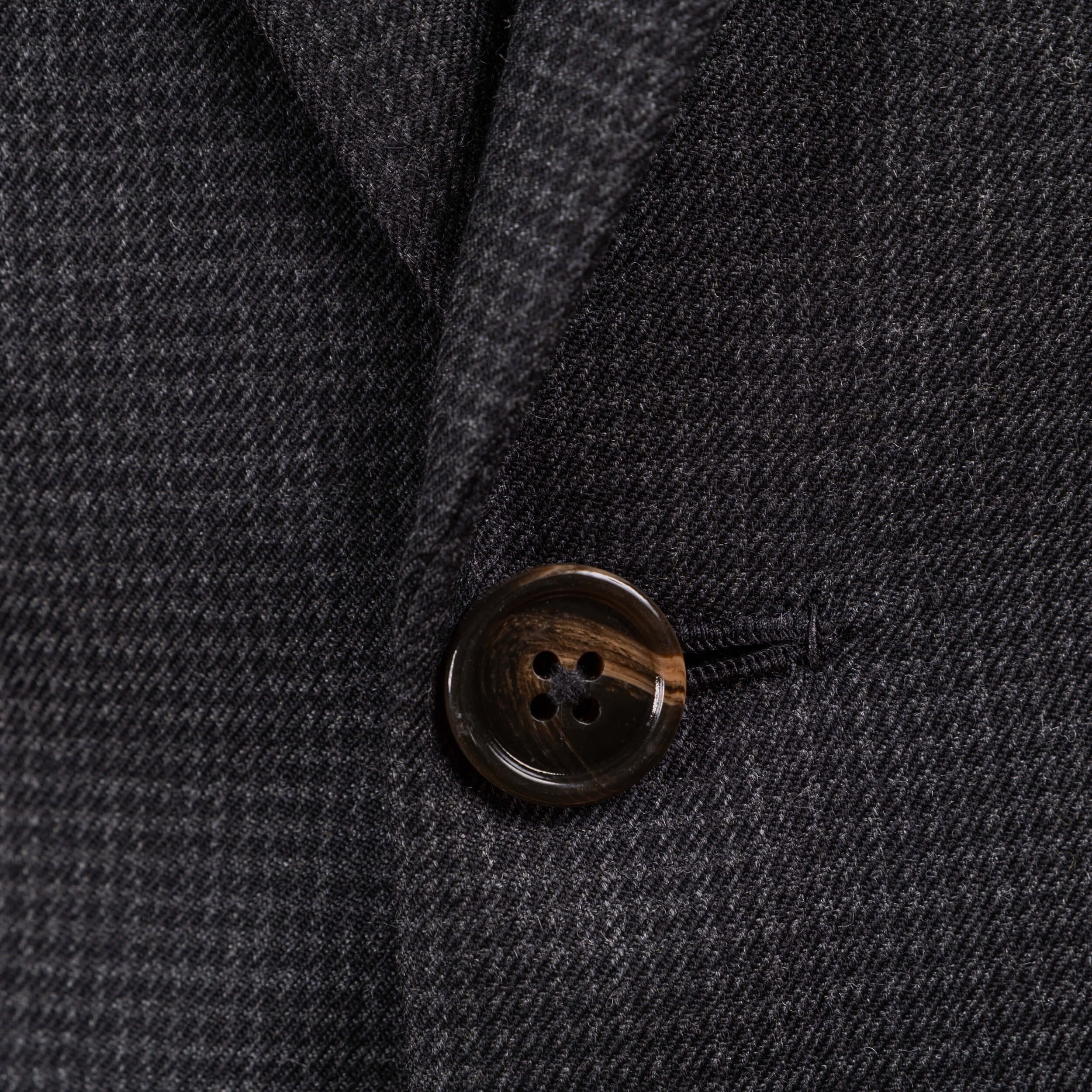 Bruine Knoop Ebony: ’Trouwpak op maat’ - Charcoal Puppy Tooth (Holland & Sherry)