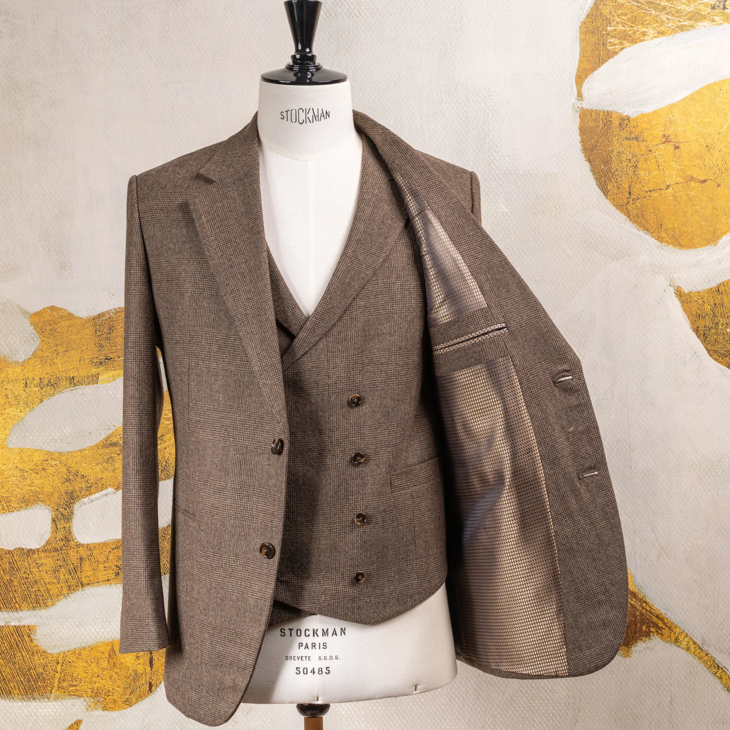 Bruin 3-delig pak in Glen Check flannel - Fox Brothers-21.jpg