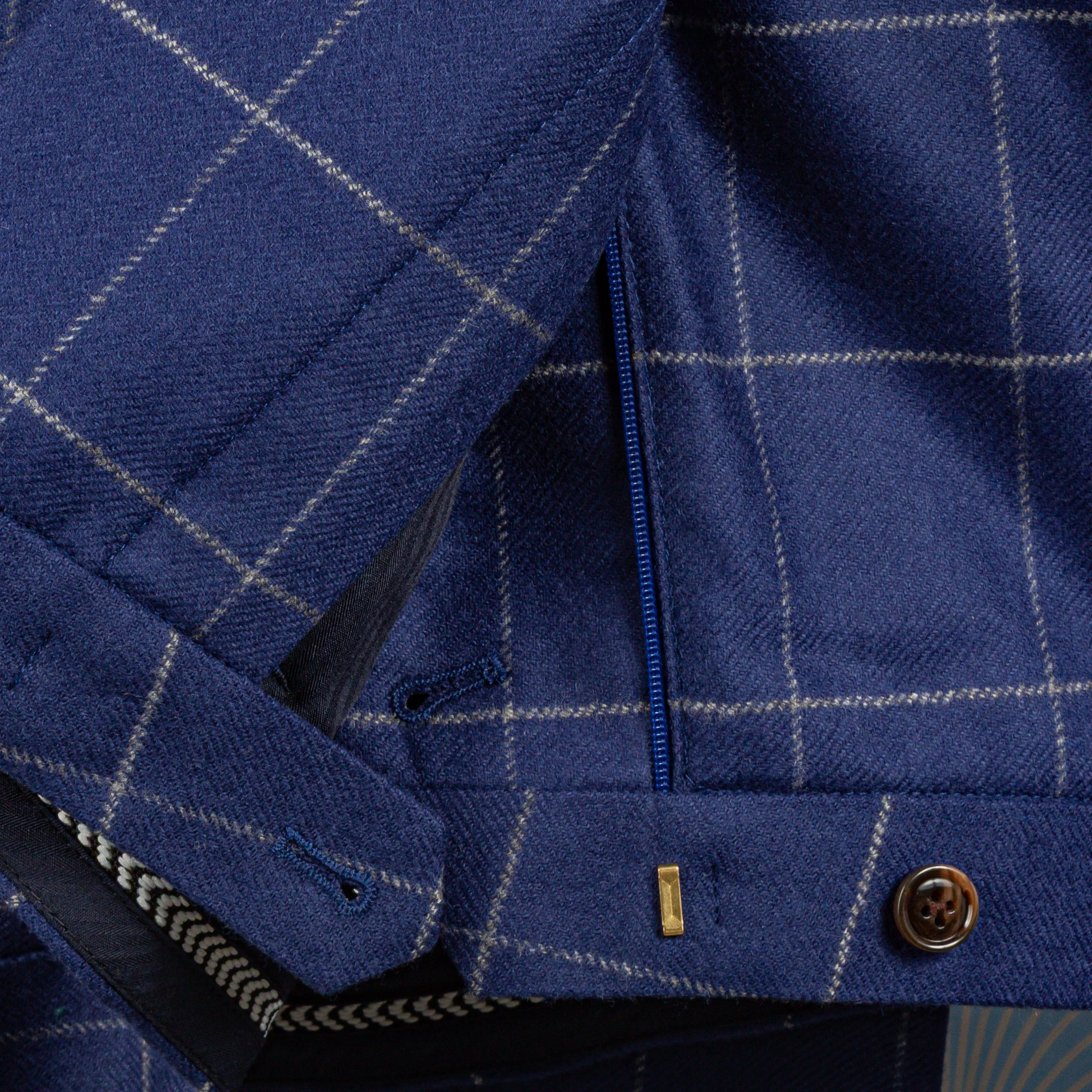 French Blue wol-cashmere flanellen pak met Windowpane ruit - Holland & Sherry-20.jpg