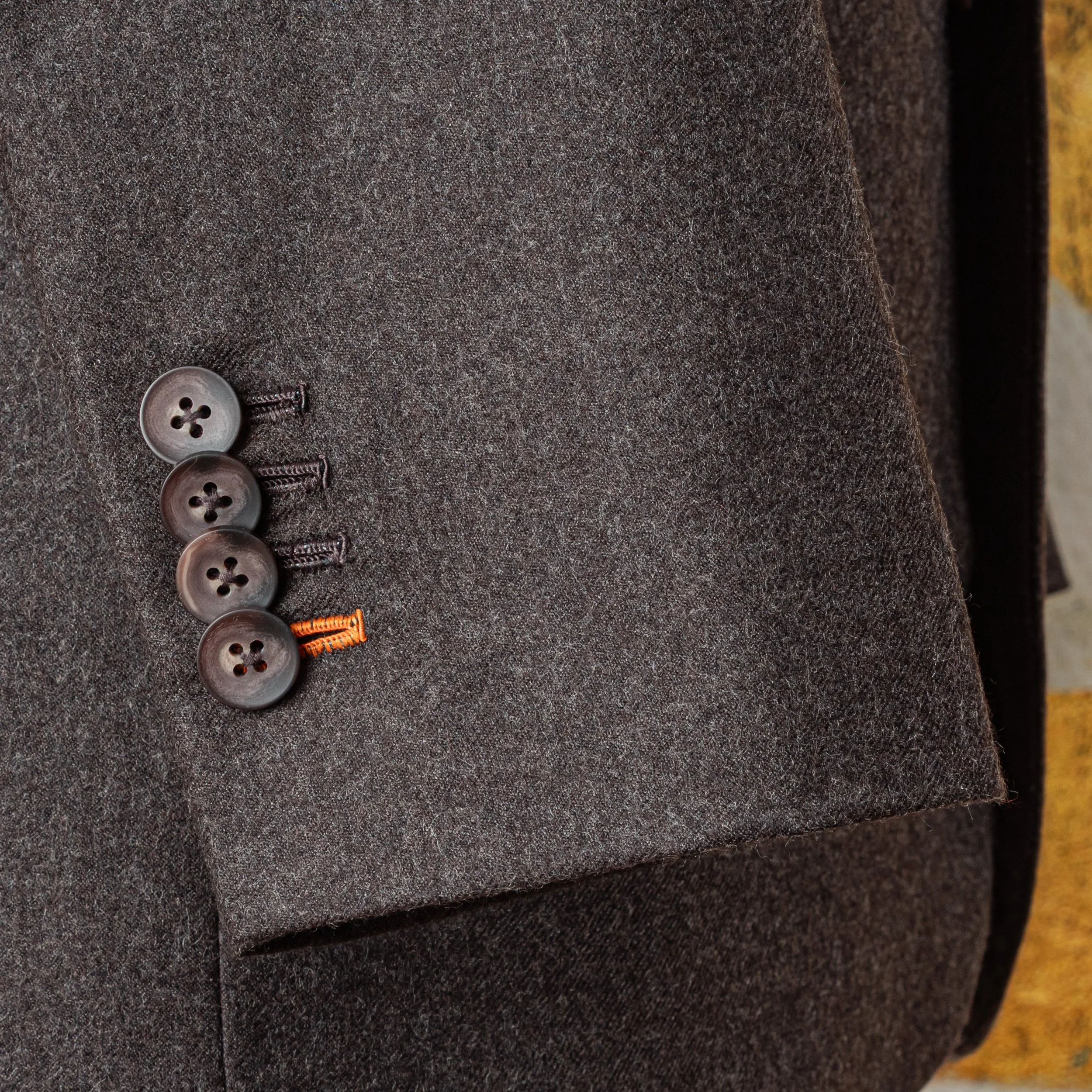 Chestnut Brown flanellen pak op maat - Holland & Sherry Classic Worsted Flannel-4.jpg