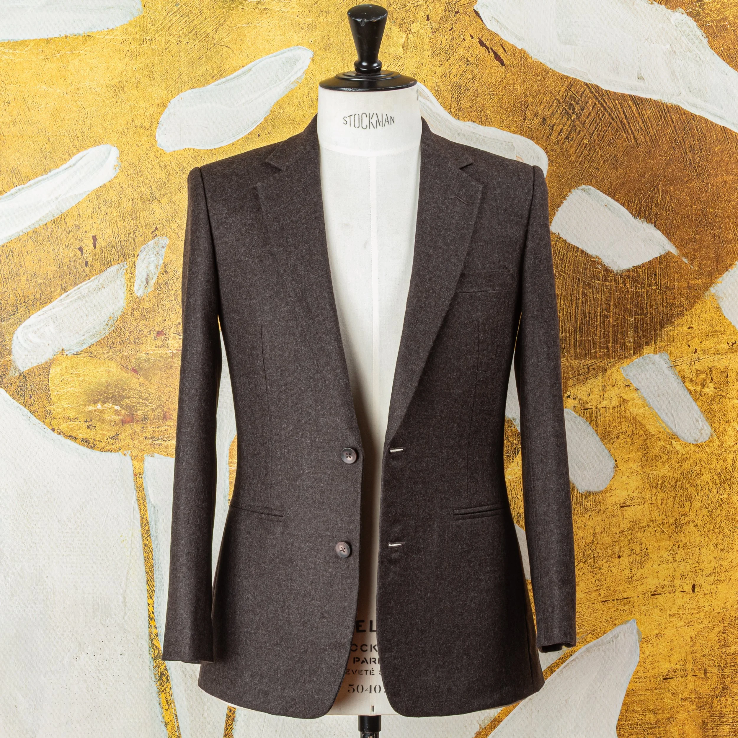 Chestnut Brown flanellen pak op maat - Holland & Sherry Classic Worsted Flannel-11.jpg
