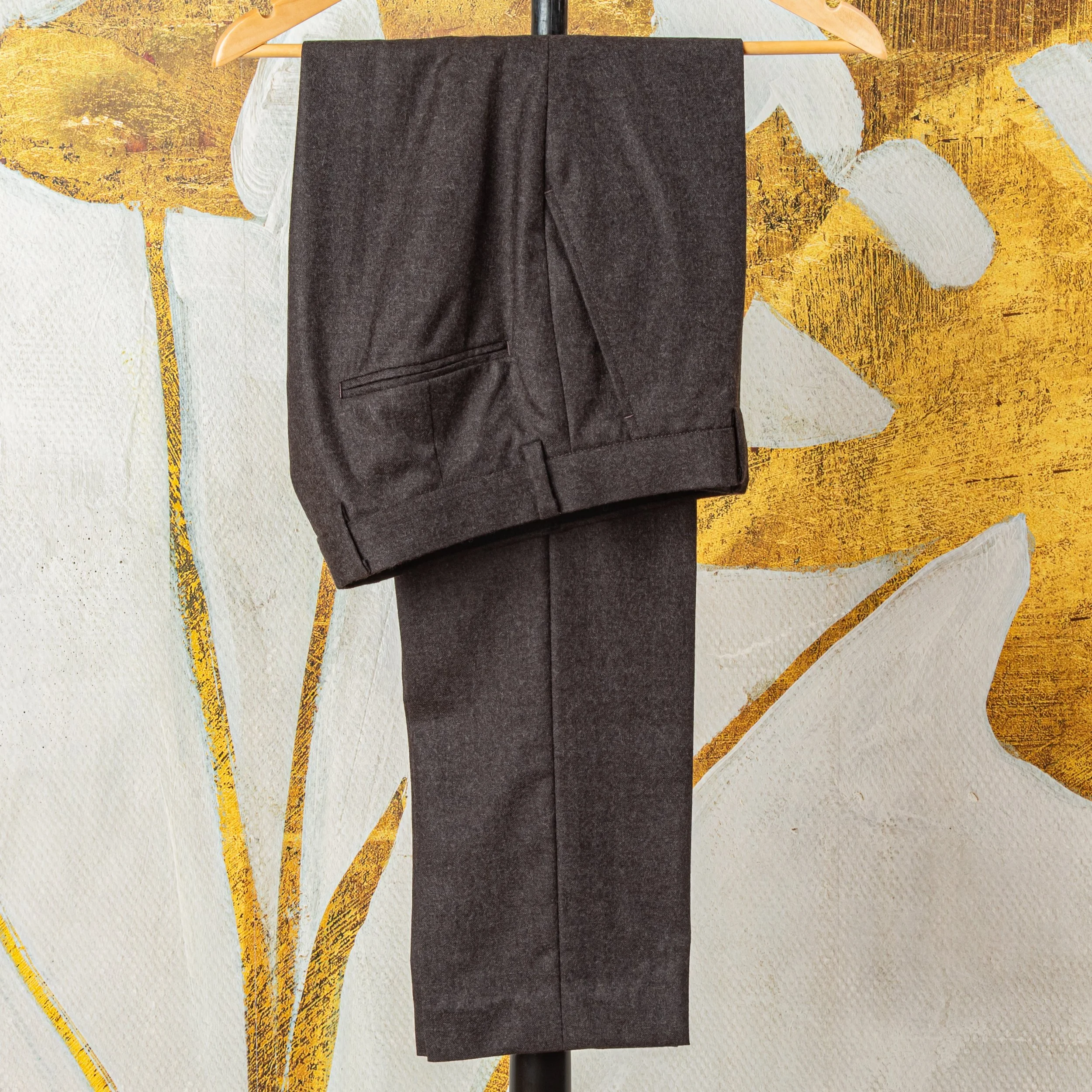 Chestnut Brown flanellen pak op maat - Holland & Sherry Classic Worsted Flannel-15.jpg