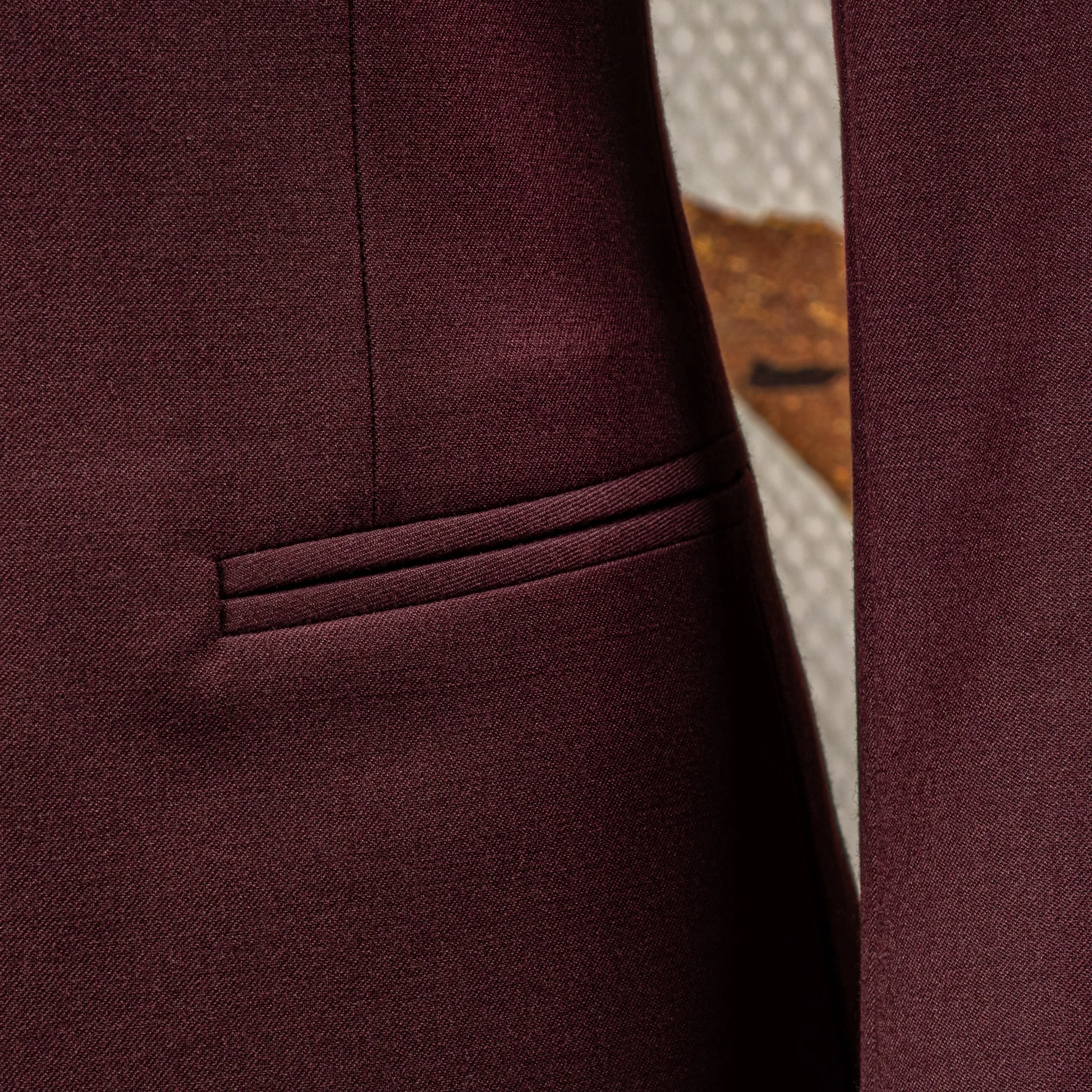 Burgundy 3-delig trouwpak op maat - Donkerrode merino wol-12.jpg