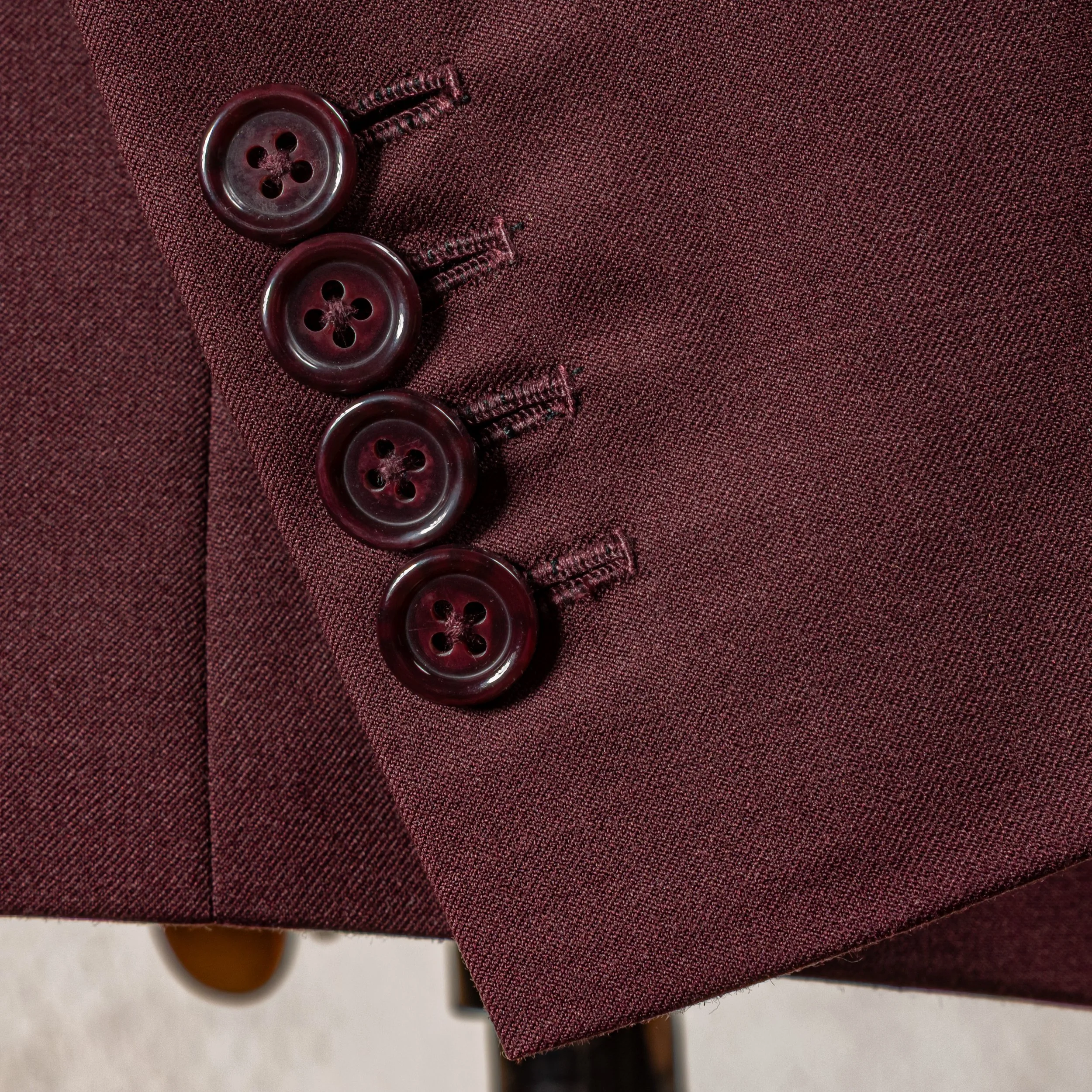 Burgundy 3-delig trouwpak op maat - Donkerrode merino wol-16.jpg