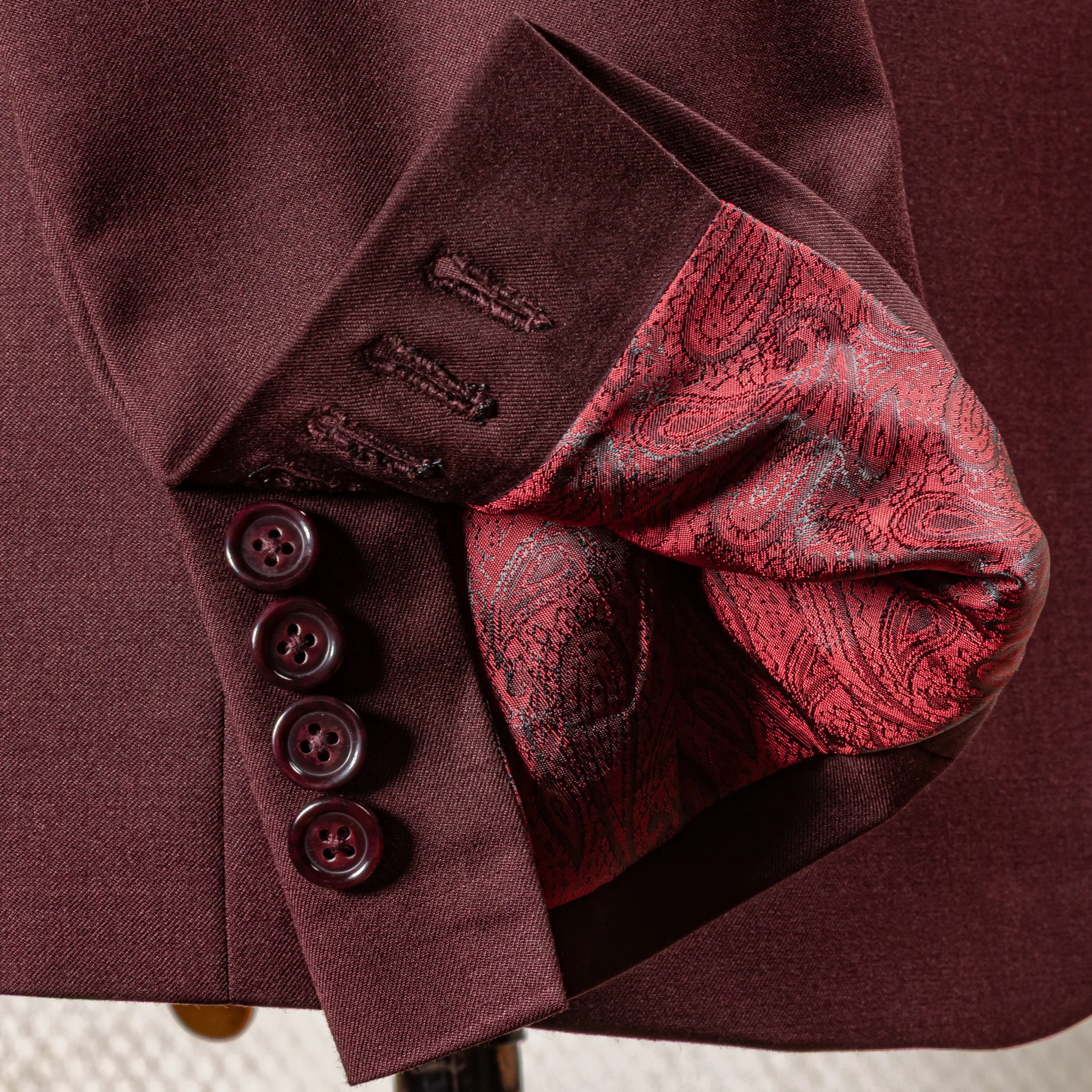 Burgundy 3-delig trouwpak op maat - Donkerrode merino wol-18.jpg