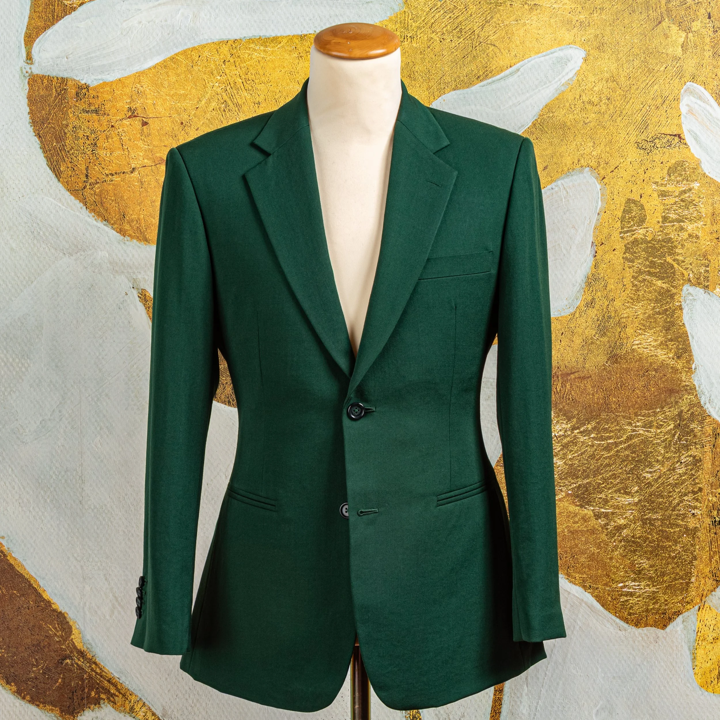 Groen maatpak voor bruiloft en daarna - Merino wol-1.jpg