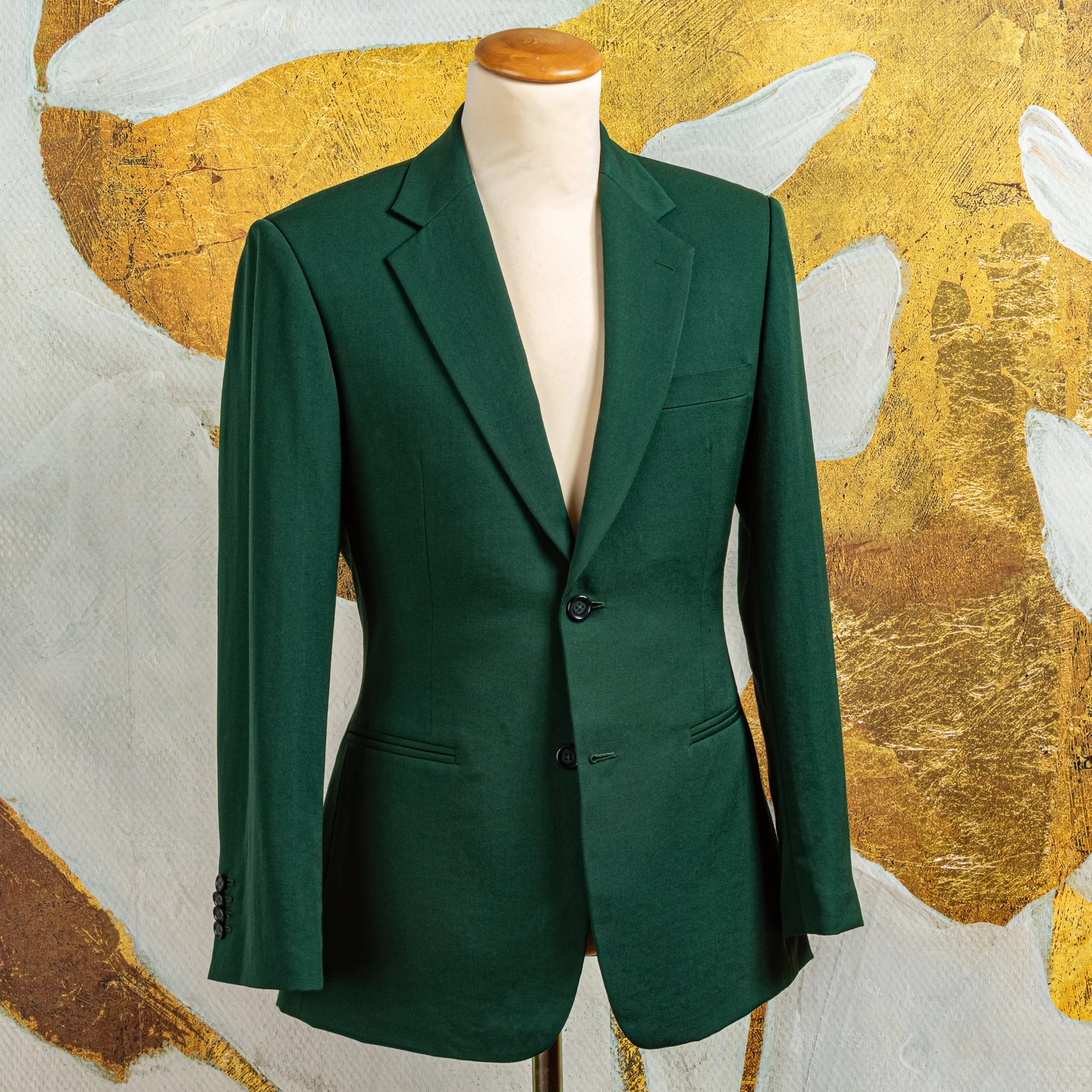 Groen maatpak voor bruiloft en daarna - Merino wol-3.jpg