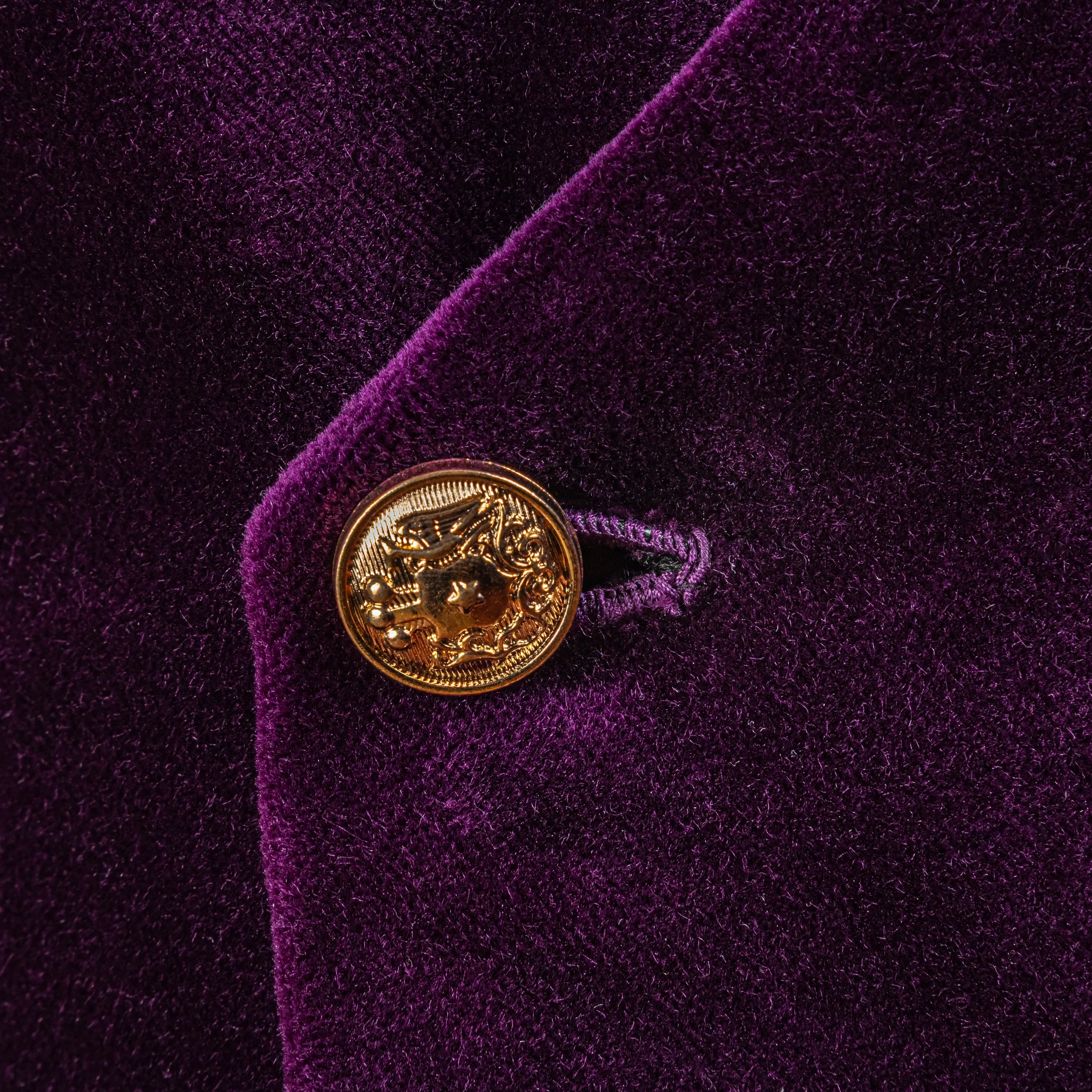 Aubergine Dinner Jacket met Double Breasted Gilet in Fluweel - Holland & Sherry-4.jpg