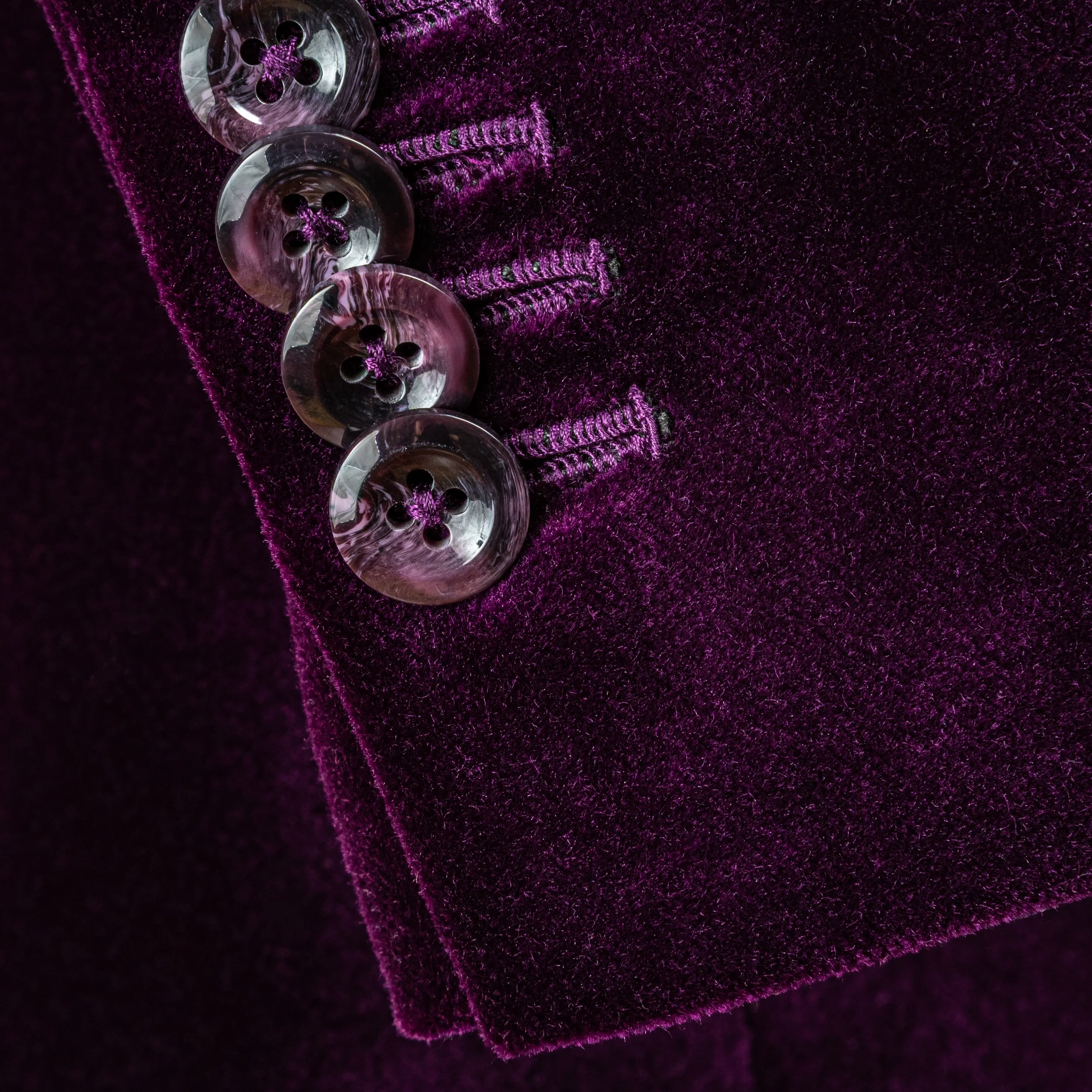 Aubergine Dinner Jacket met Double Breasted Gilet in Fluweel - Holland & Sherry-18.jpg