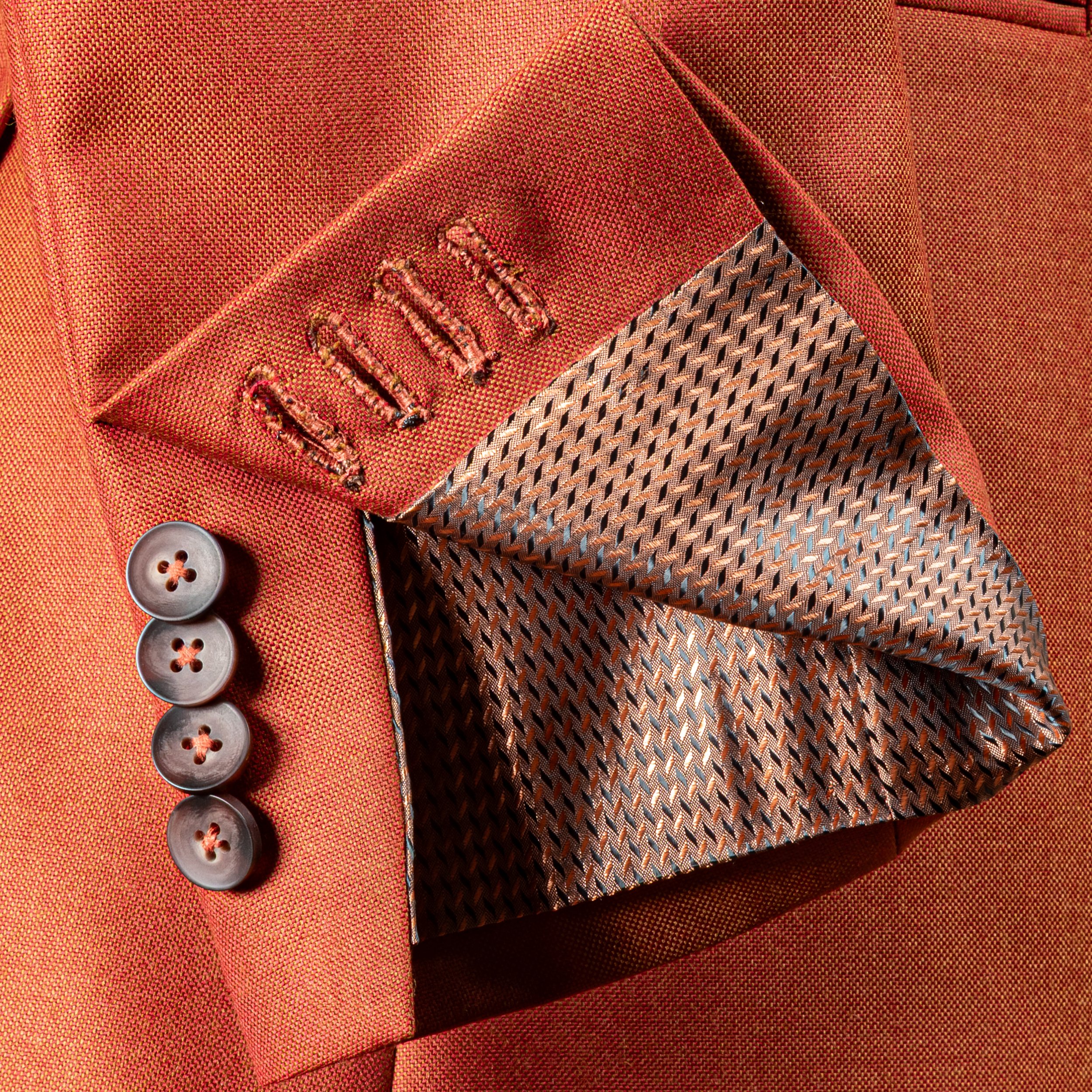 Oranje 3-delig trouwpak met mosterdgeel gilet - Bateman Ogden-9.jpg