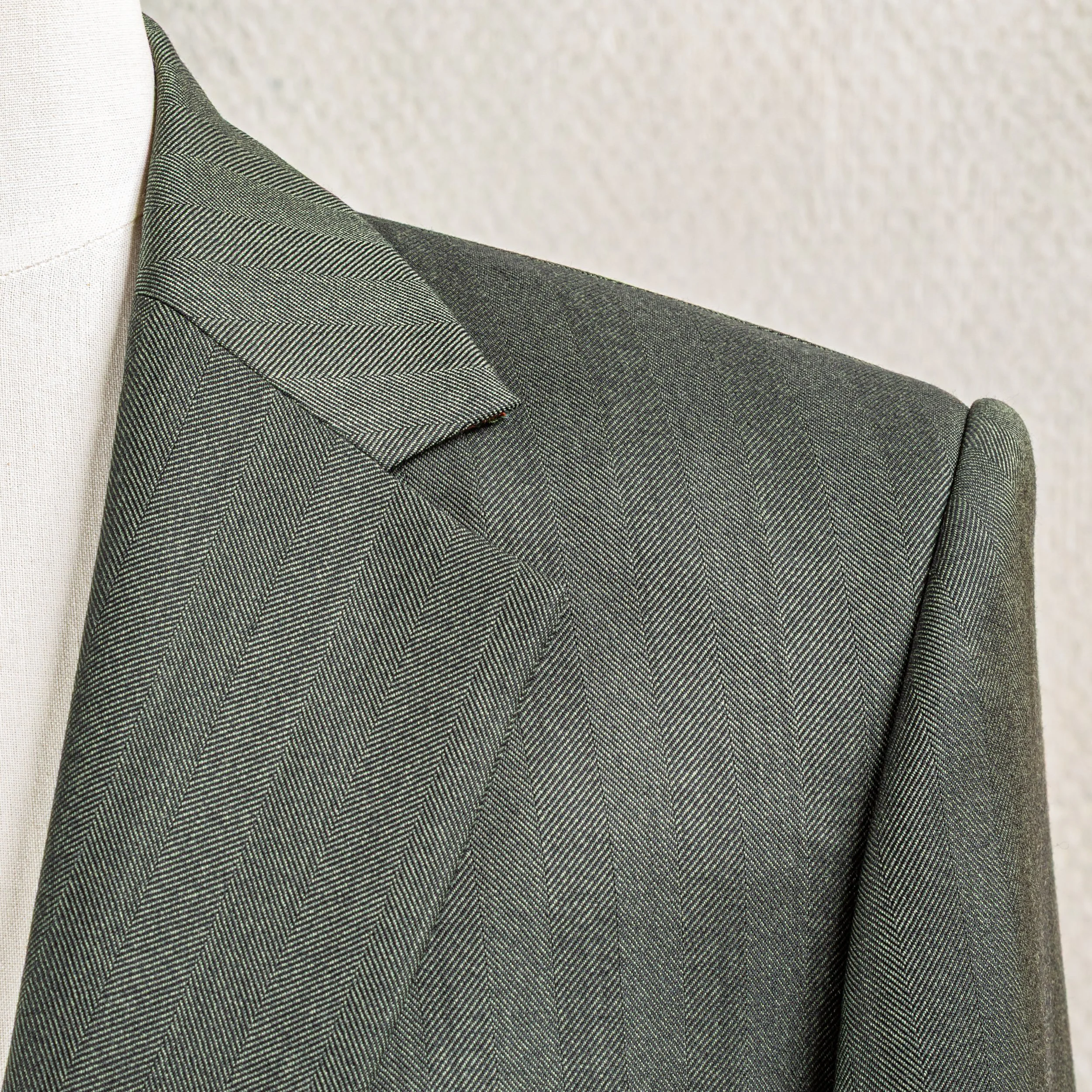 Groen Trouwpak Merino Zomerwol Visgraat - Caccioppoli Napoli-1.jpg