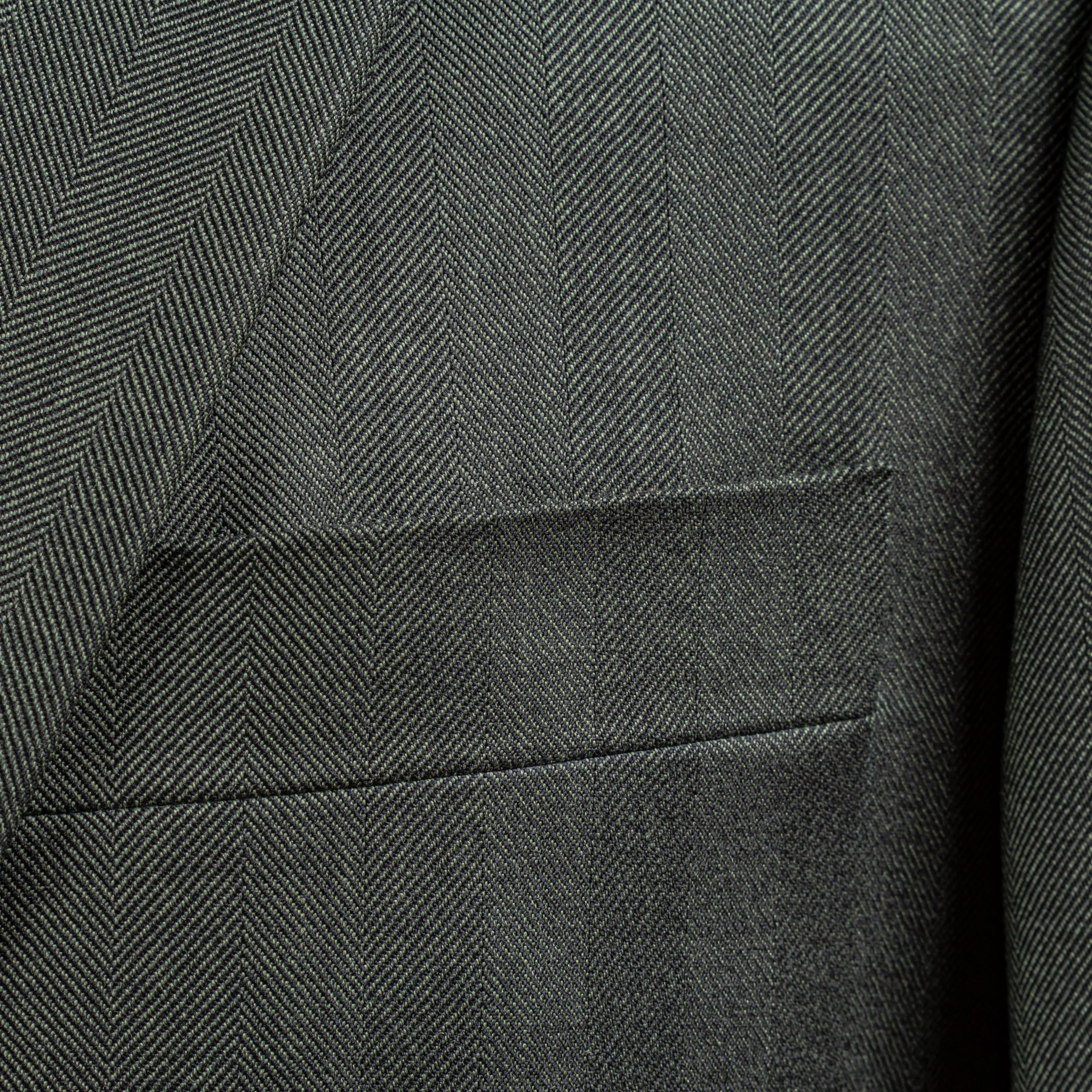 Groen Trouwpak Merino Zomerwol Visgraat - Caccioppoli Napoli-5.jpg