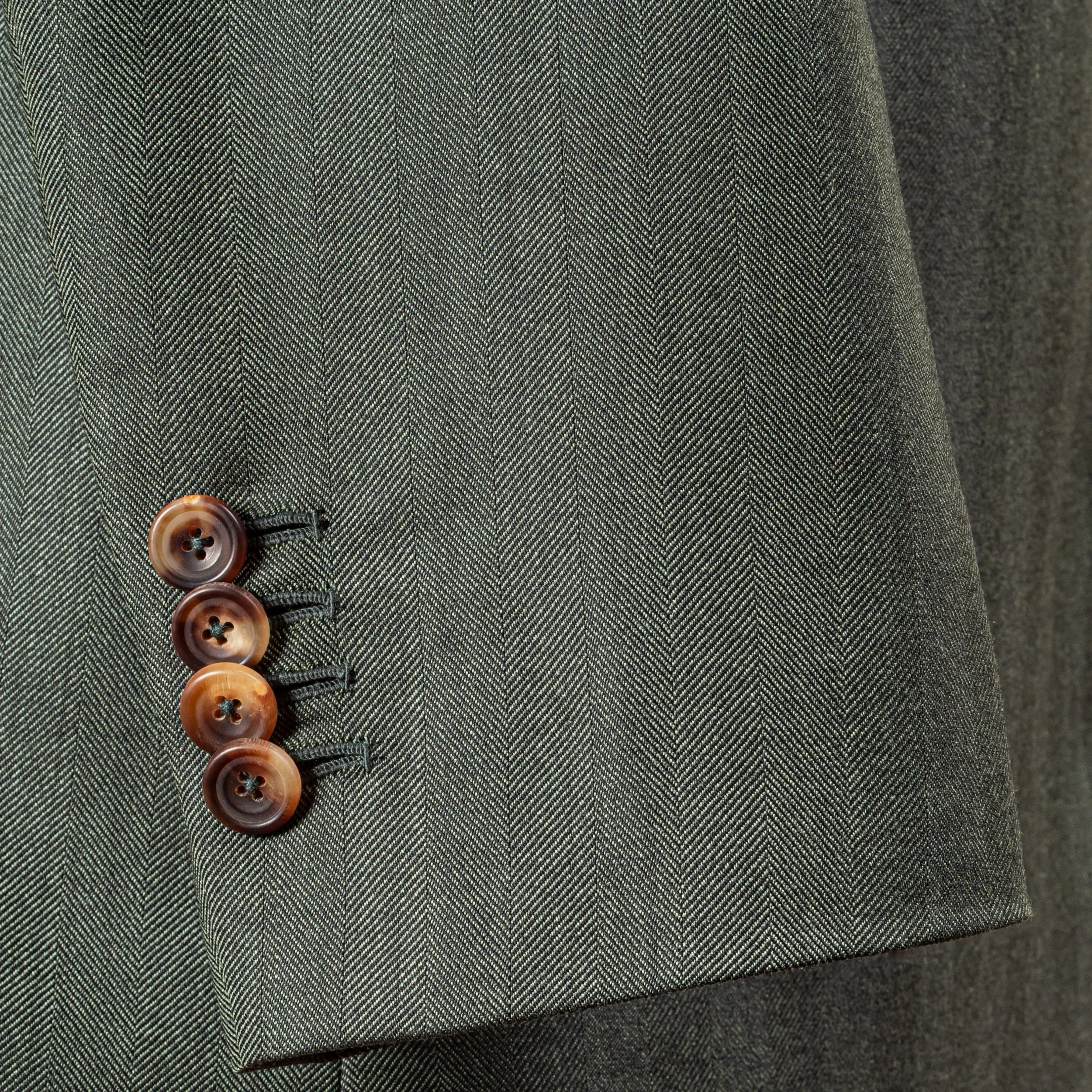 Groen Trouwpak Merino Zomerwol Visgraat - Caccioppoli Napoli-11.jpg