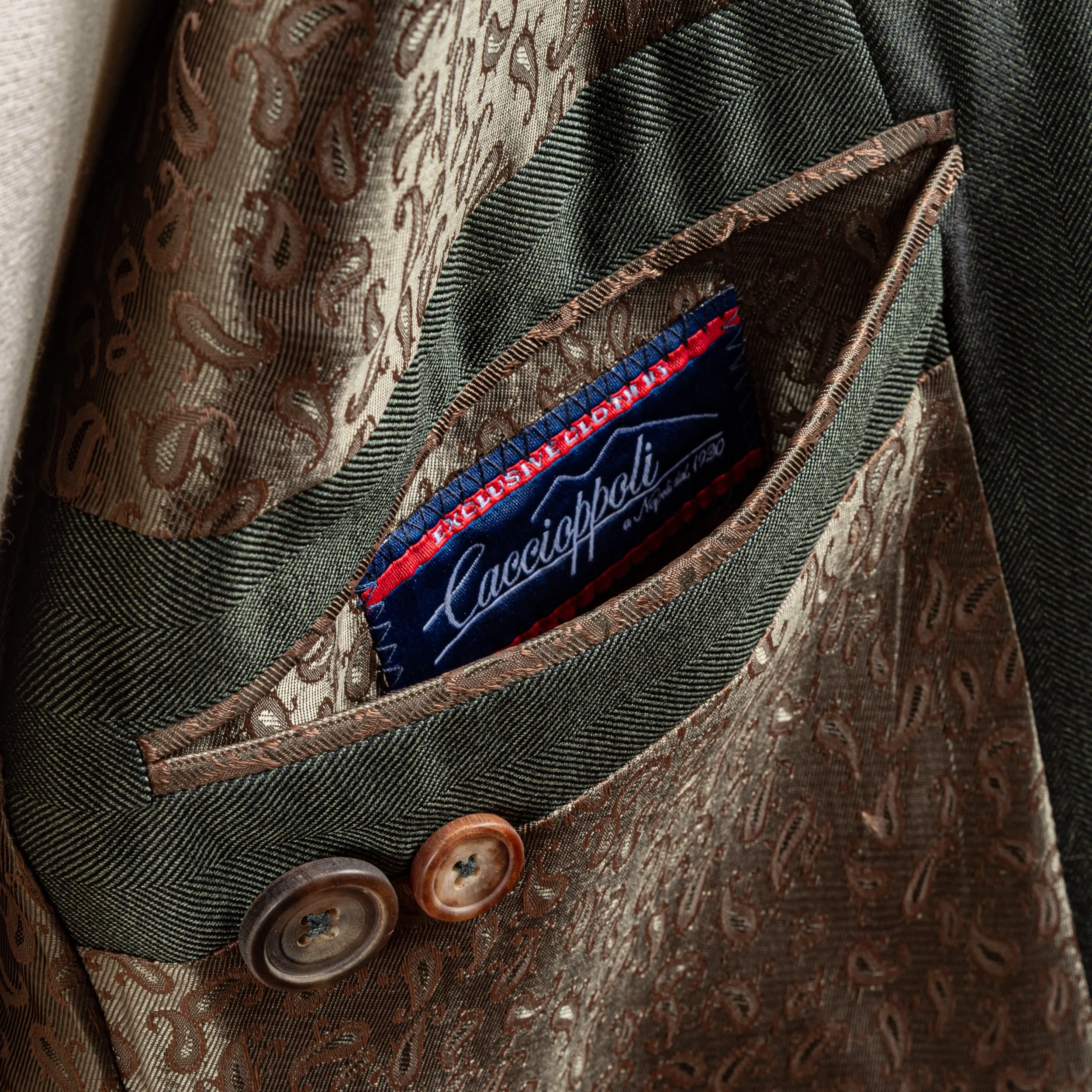 Groen Trouwpak Merino Zomerwol Visgraat - Caccioppoli Napoli-17.jpg