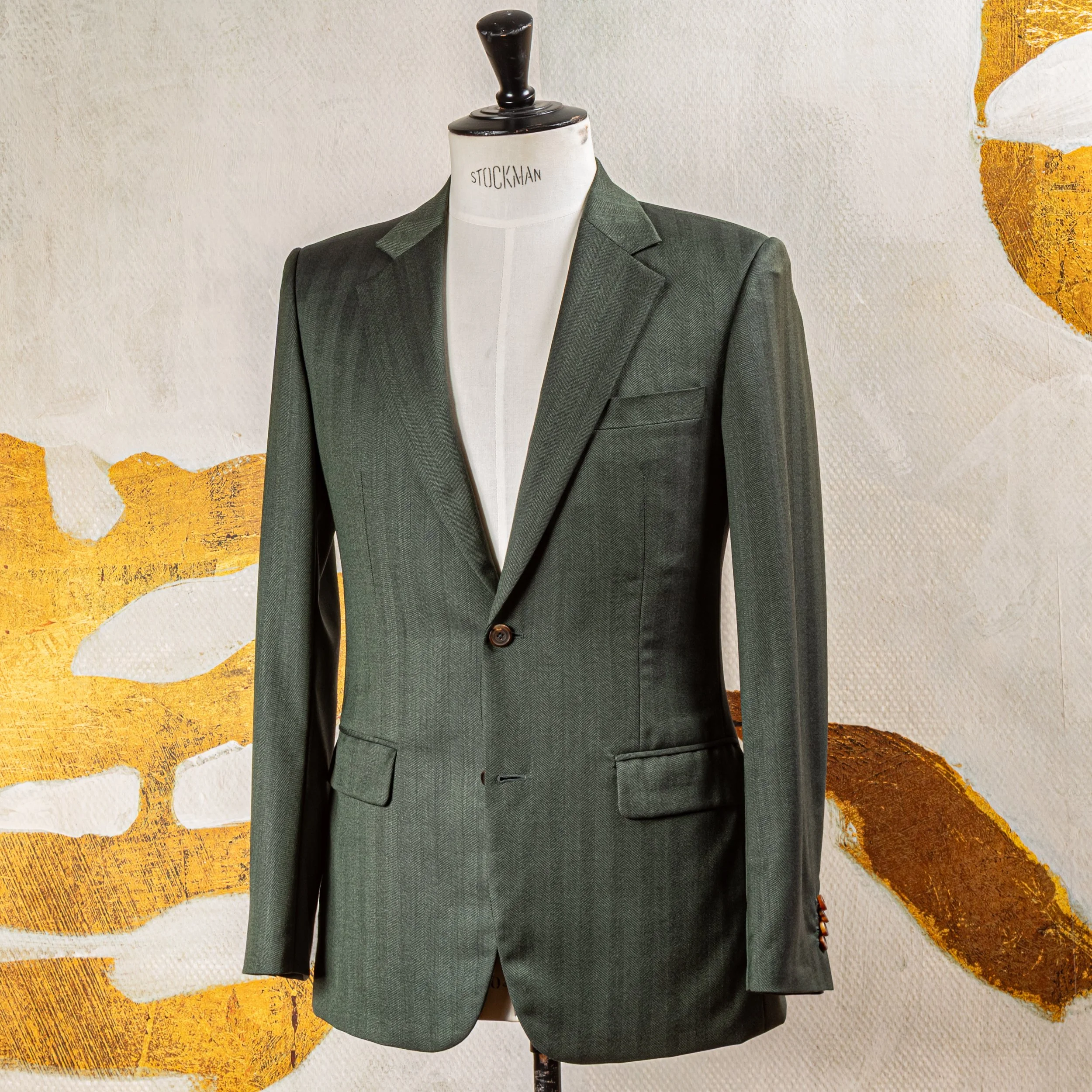 Groen Trouwpak Merino Zomerwol Visgraat - Caccioppoli Napoli-22.jpg