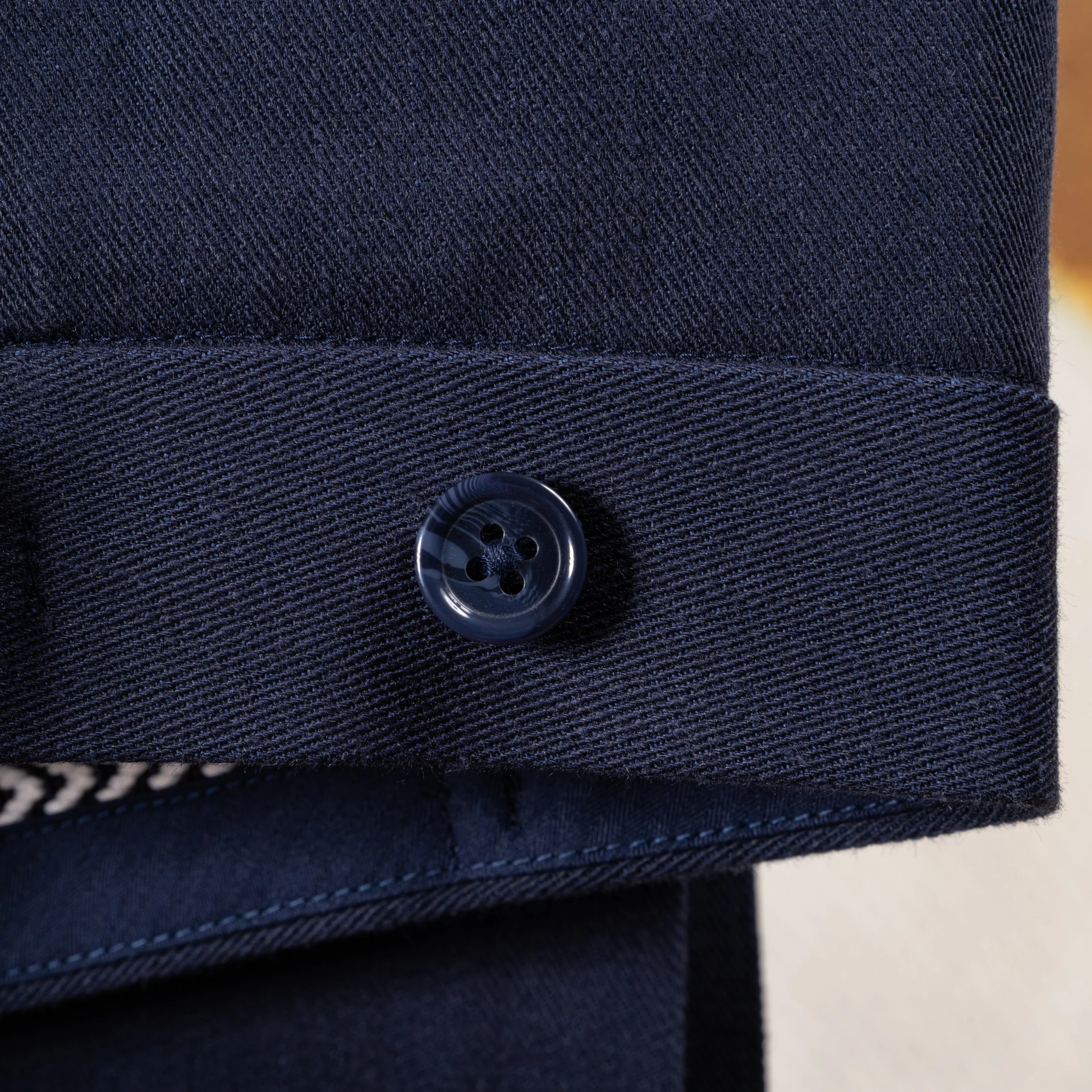 Donker indigo pantalon op maat in katoen - Caccioppoli Napoli-5.jpg