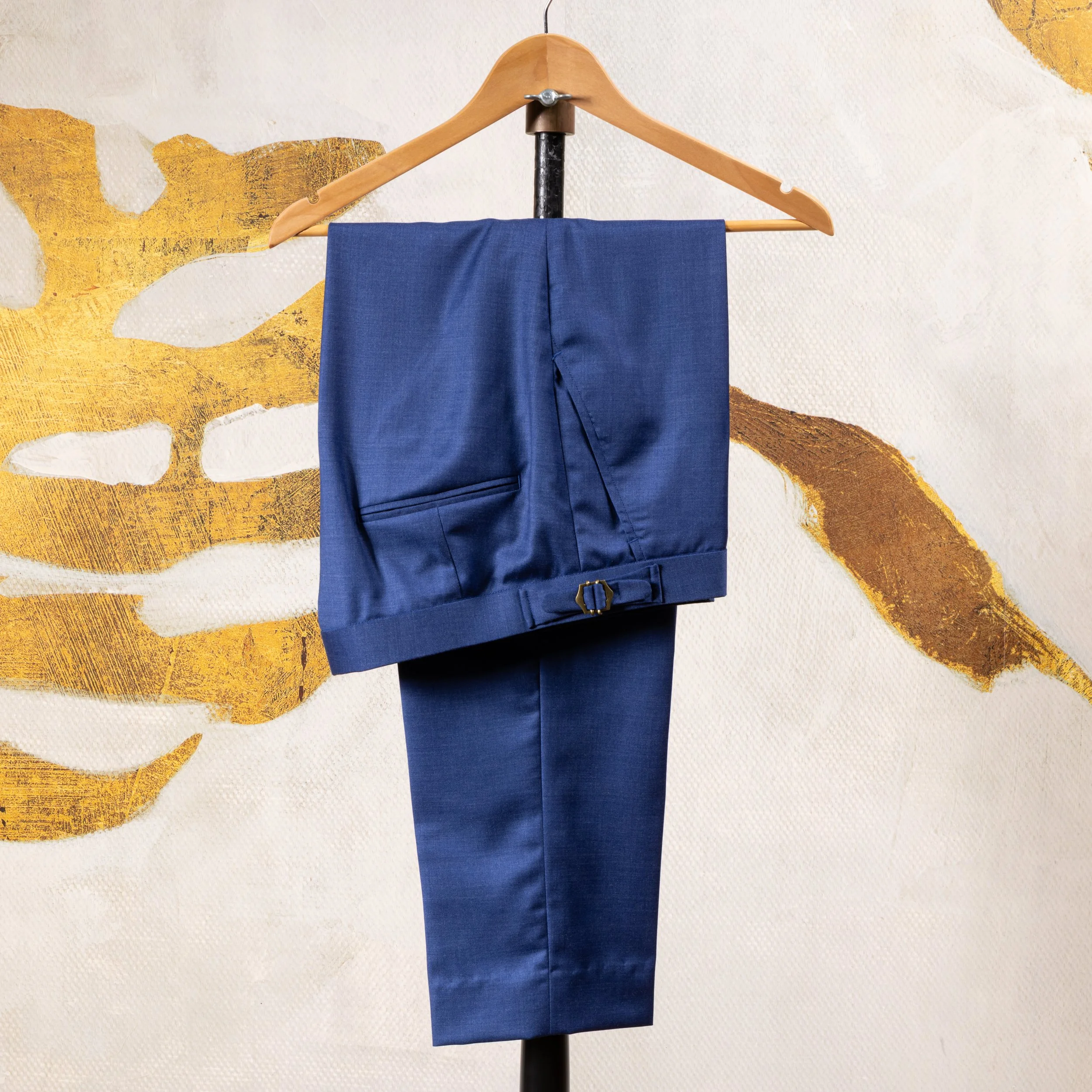Royal Blue pantalon op maat in Super 130's wol - Caccioppoli Napoli-1.jpg