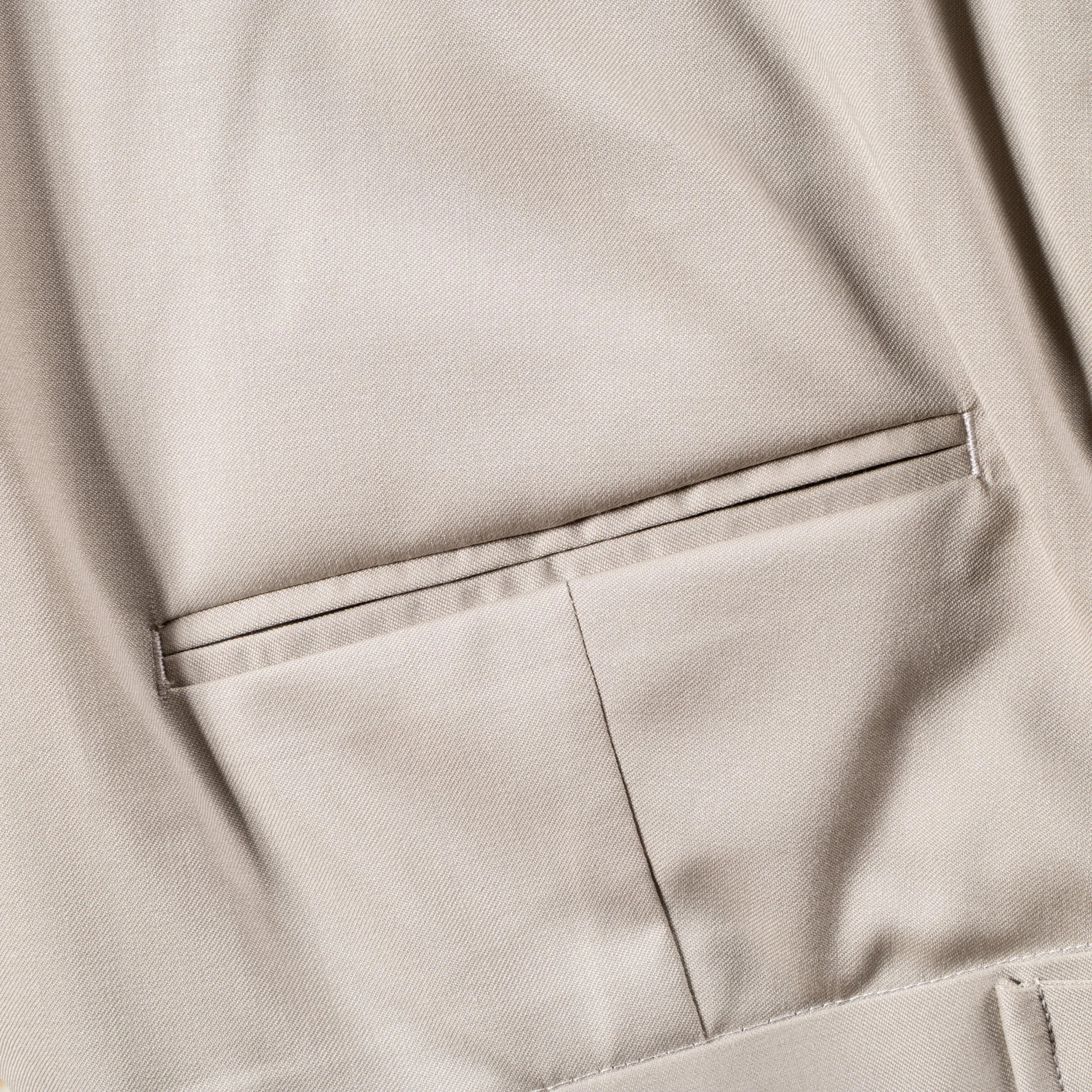 Zomerse pantalon op maat in zandkleurige wol - Caccioppoli Napoli-2.jpg