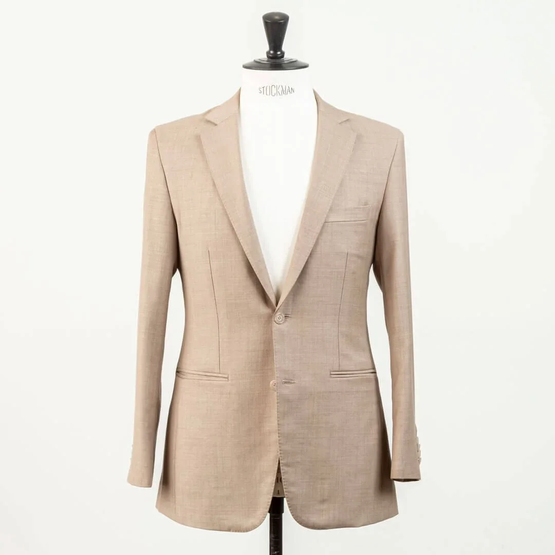 Beige zomer trouwpak heren in linnen blend - luchtig bruidegom pak op maat voor zomer bruiloft Amsterdam